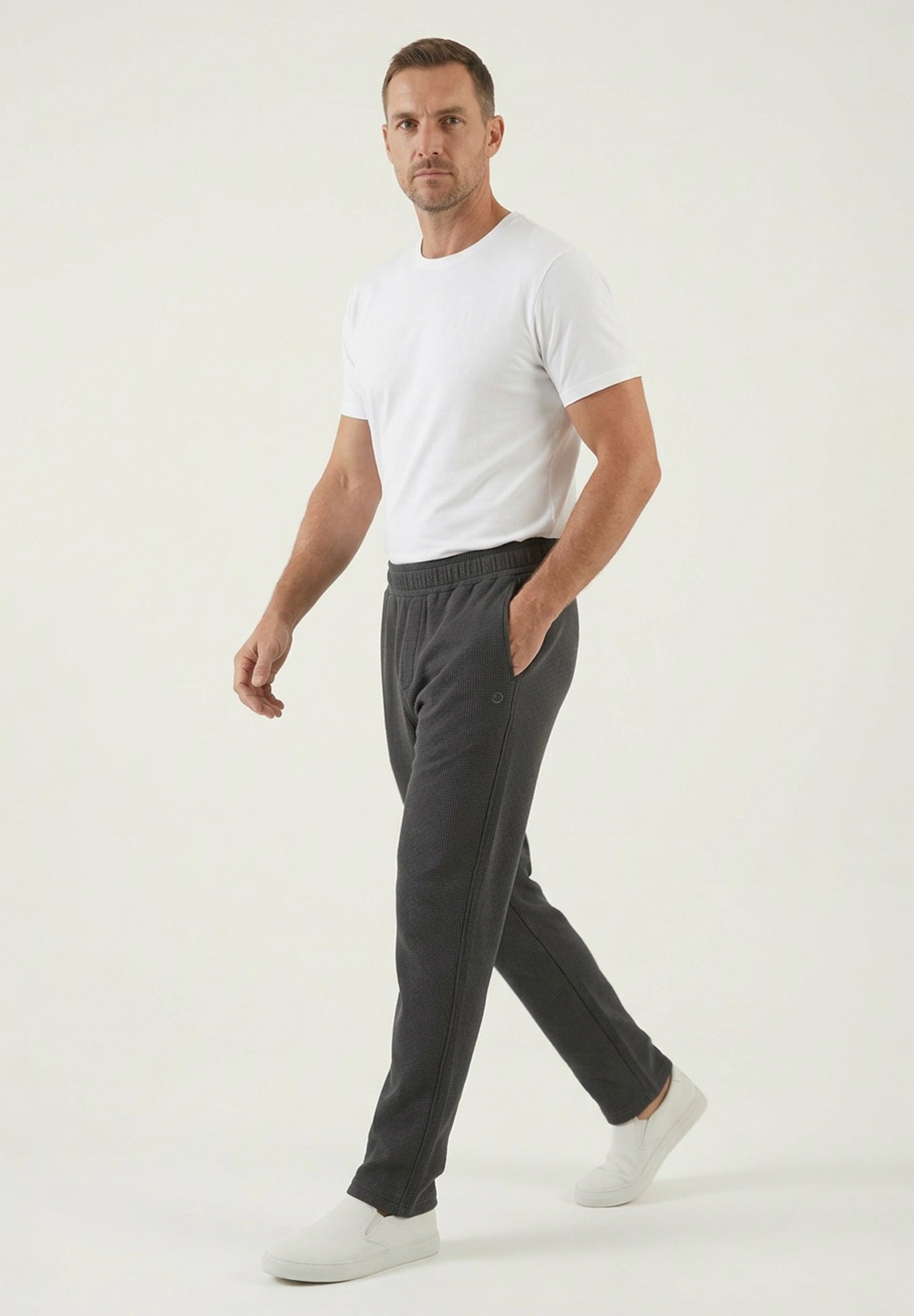 POZZAN | Waffel Jogginghose aus Bio-Baumwolle & recyceltem Polyester