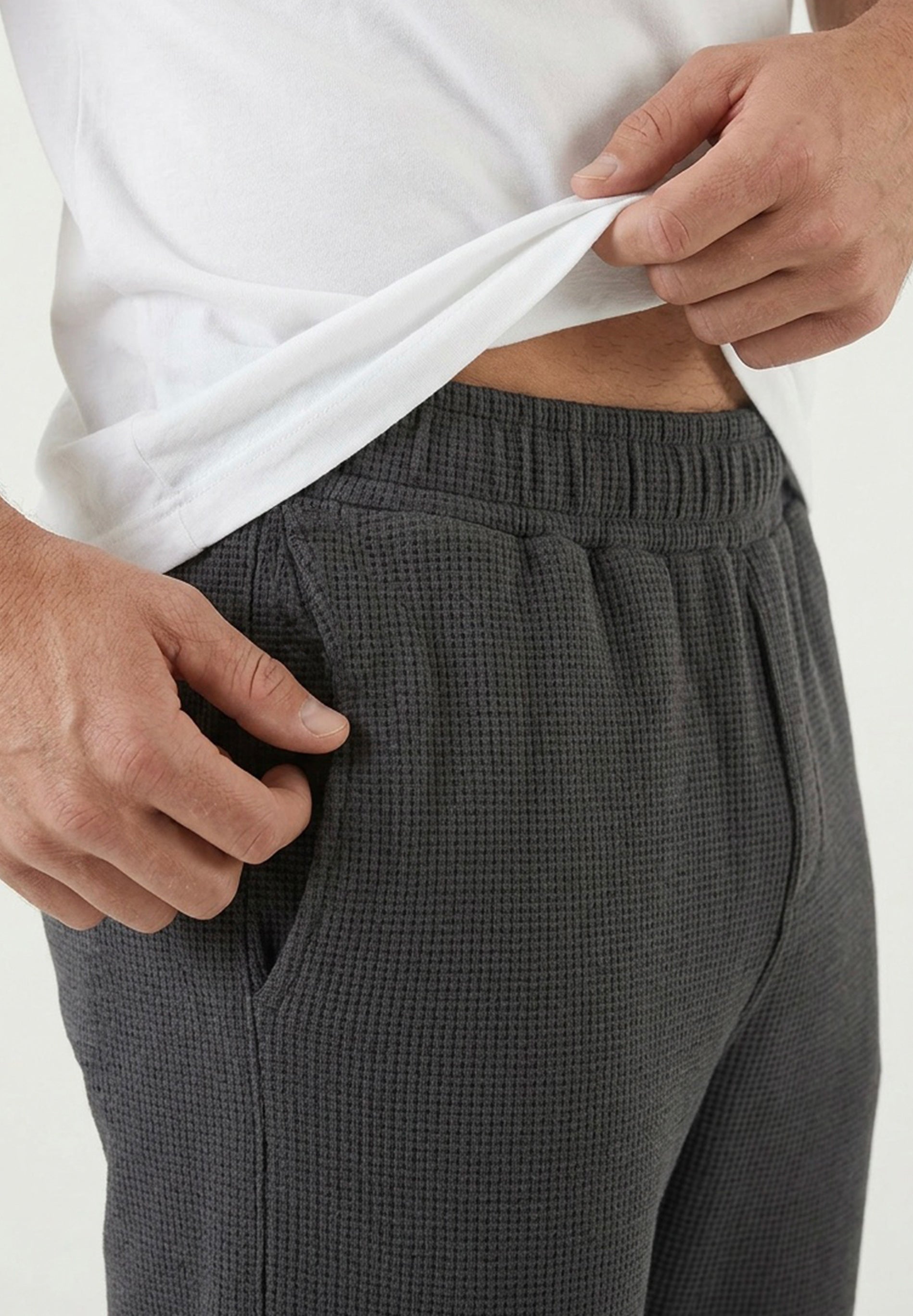 POZZAN | Waffel Jogginghose aus Bio-Baumwolle & recyceltem Polyester