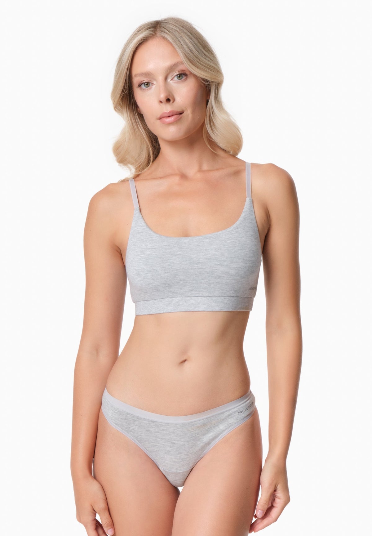 BELEEN Damen Bralette Bio-Baumwolle und TENCEL™ Modal – Grey Melange