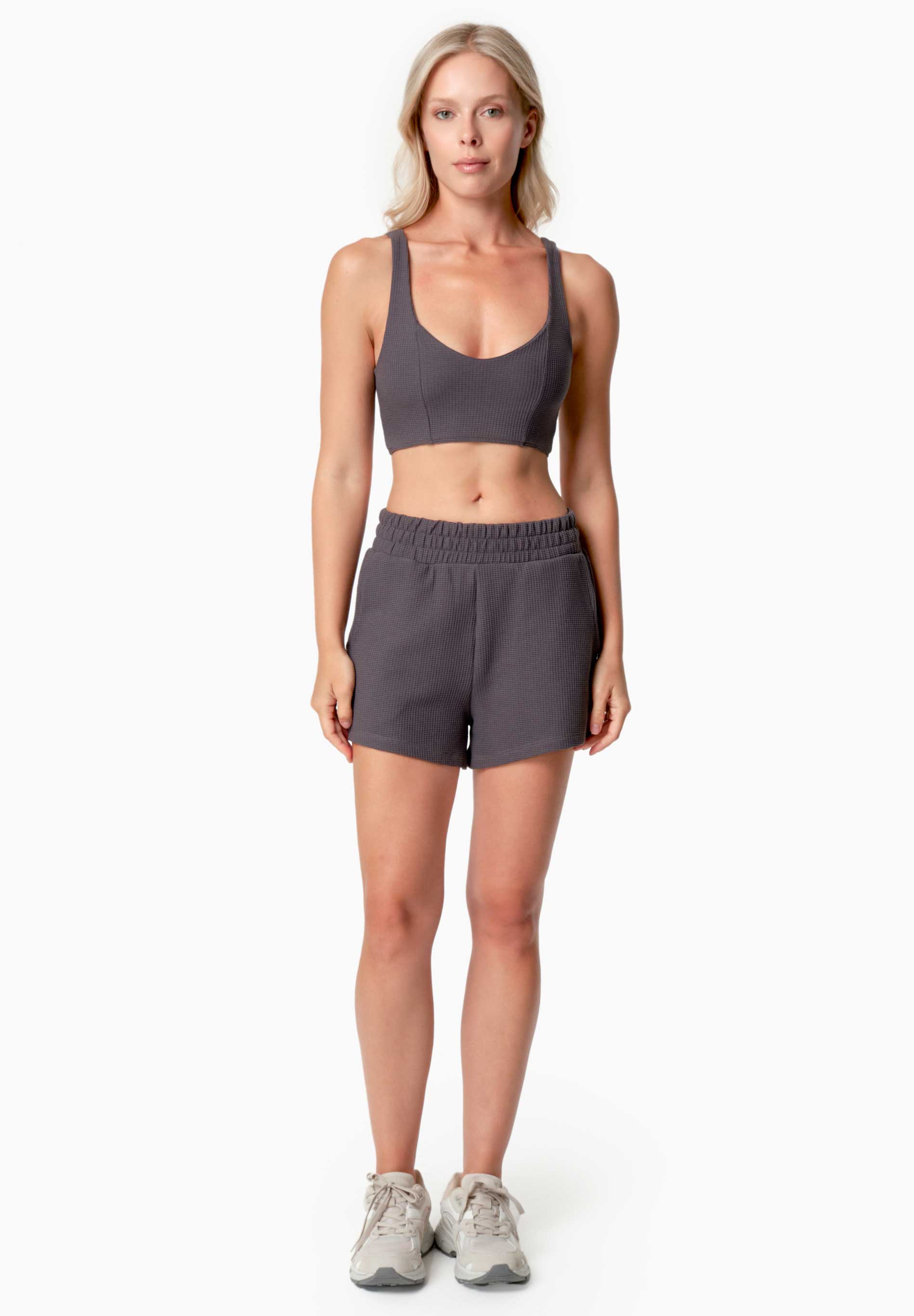BELLA | Waffel Crop Top aus Bio-Baumwolle und recyceltem Polyester
