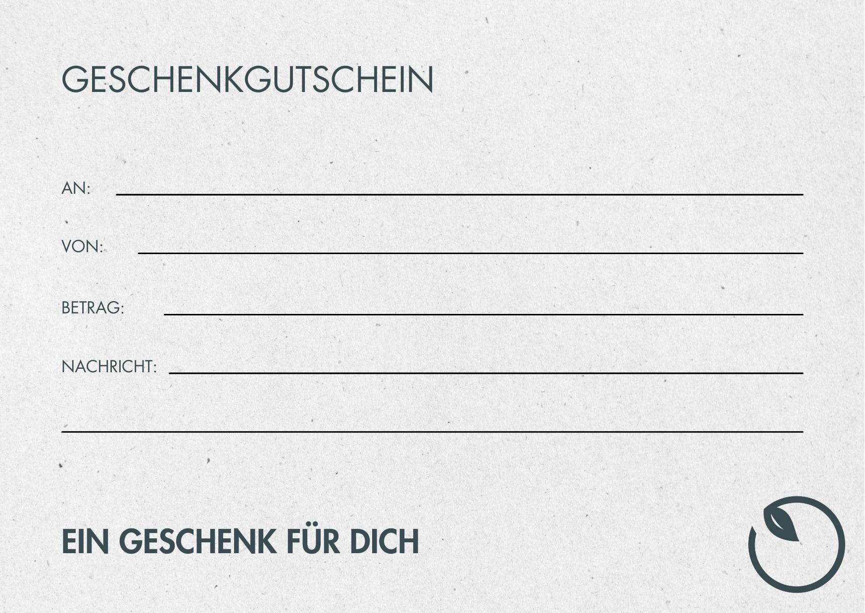 GESCHENKGUTSCHEIN VON ORGANICATION