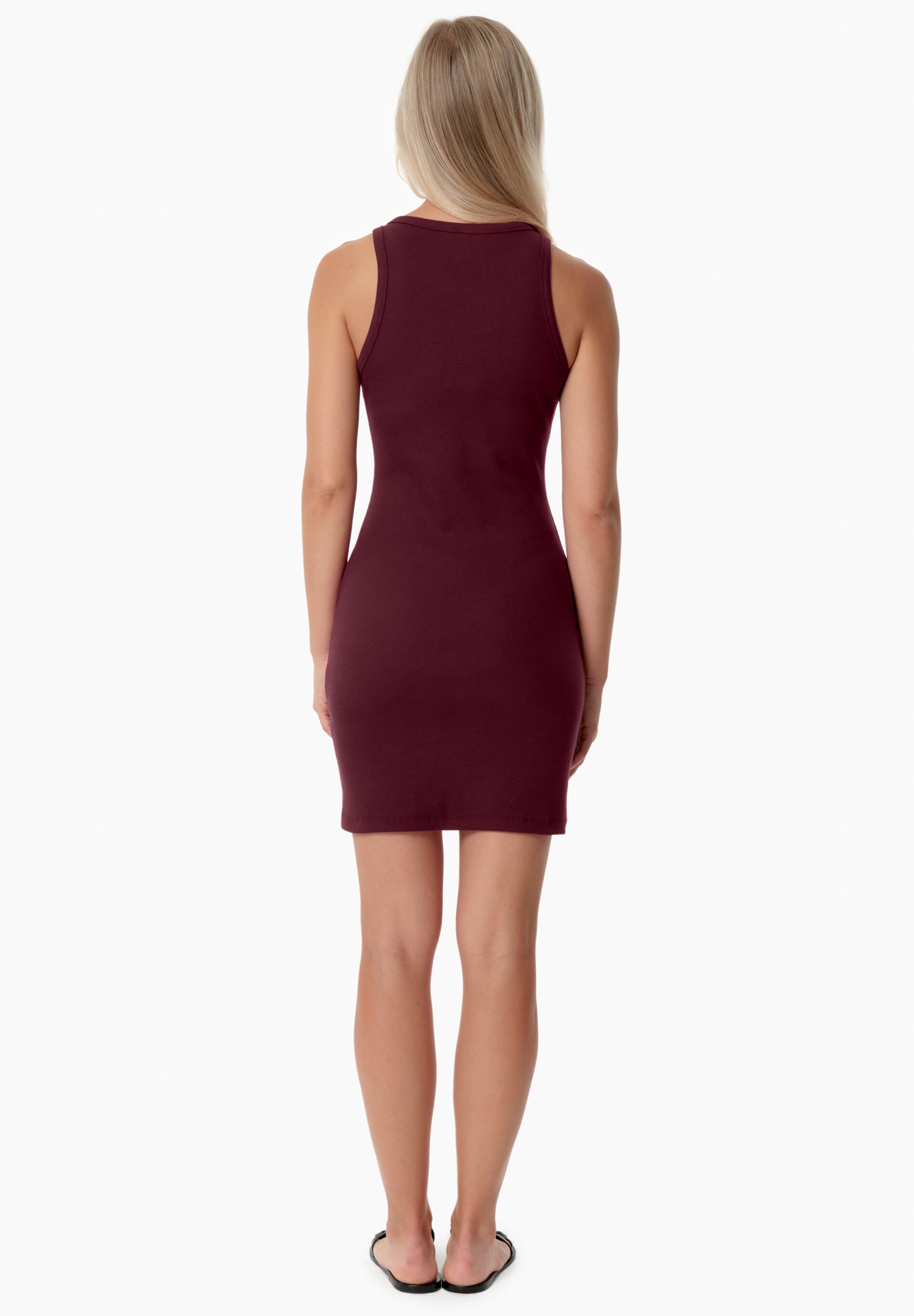 DERREN | Geripptes Kleid aus Bio-Baumwolle