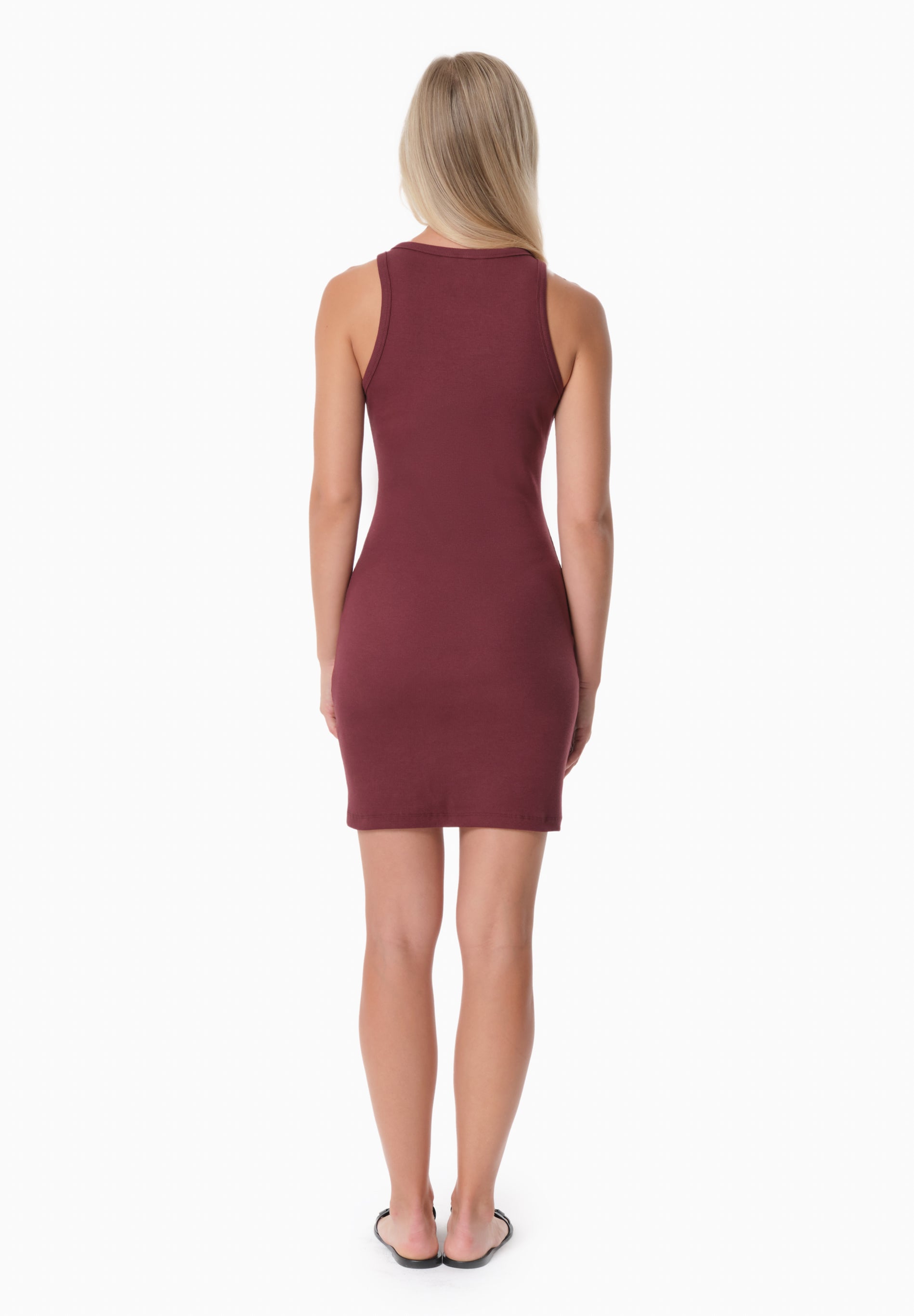 DERREN | Geripptes Kleid aus Bio-Baumwolle