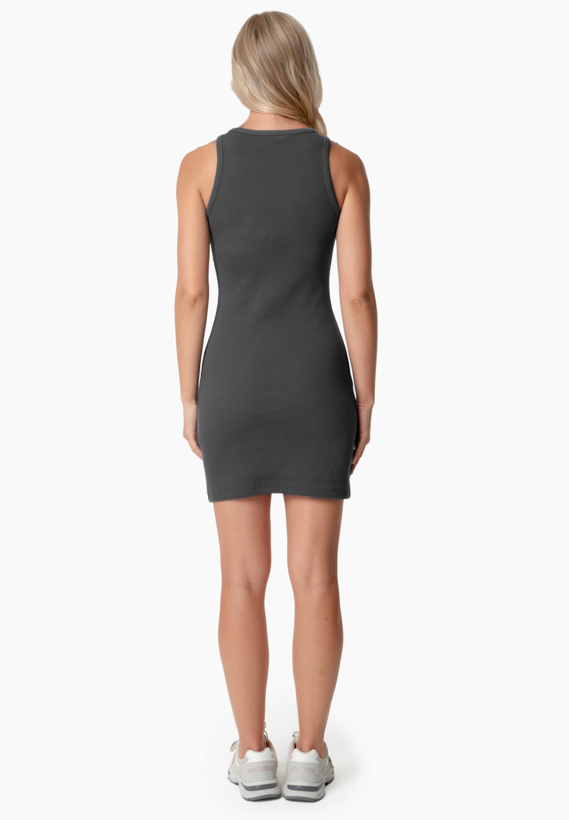 DERREN | Geripptes Kleid aus Bio-Baumwolle