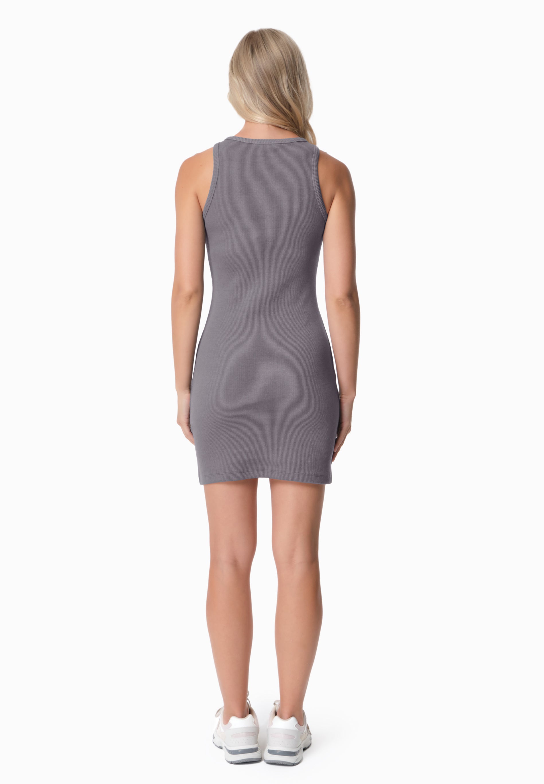 DERREN | Geripptes Kleid aus Bio-Baumwolle