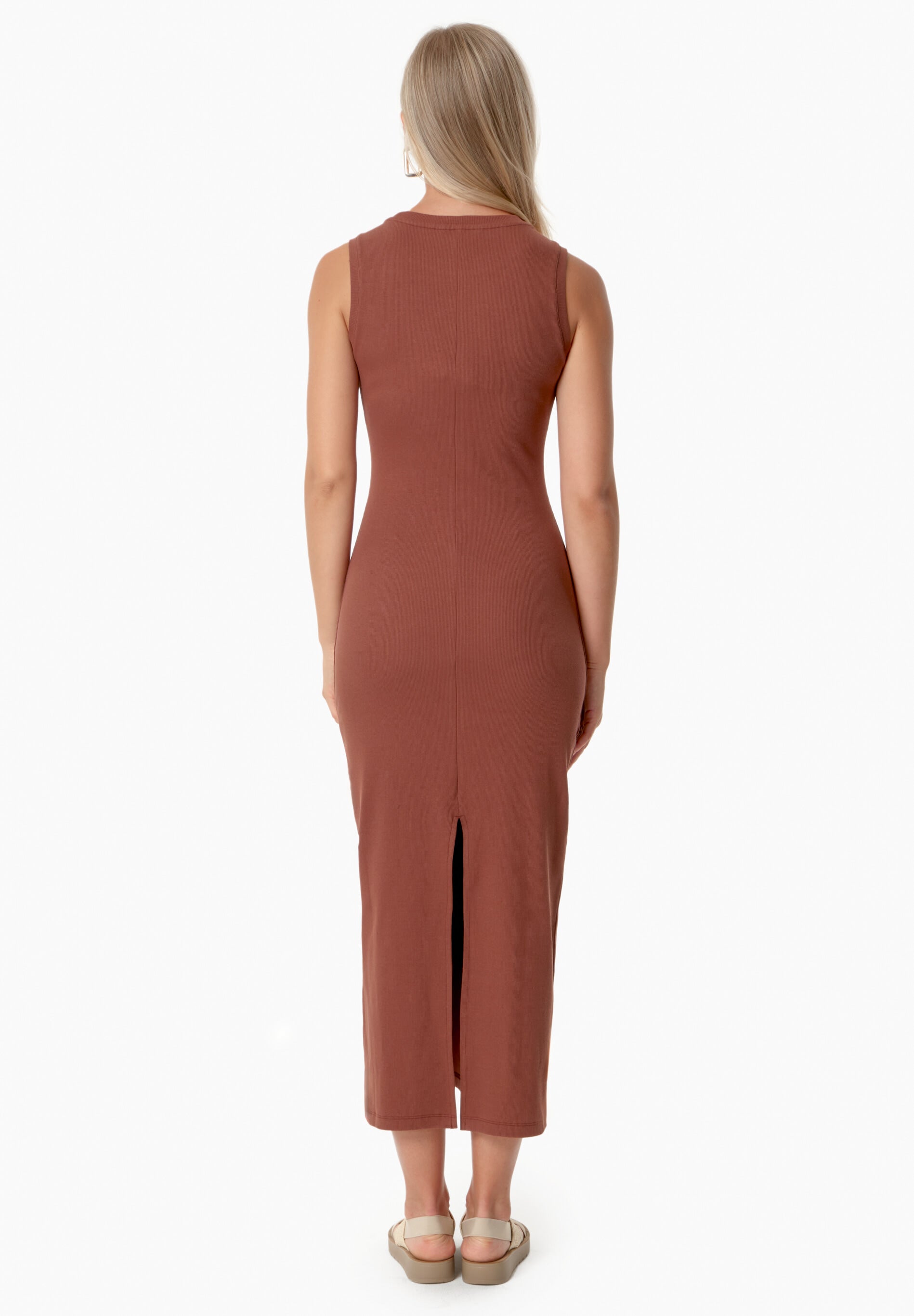 DURRU | Geripptes Kleid aus Bio-Baumwolle