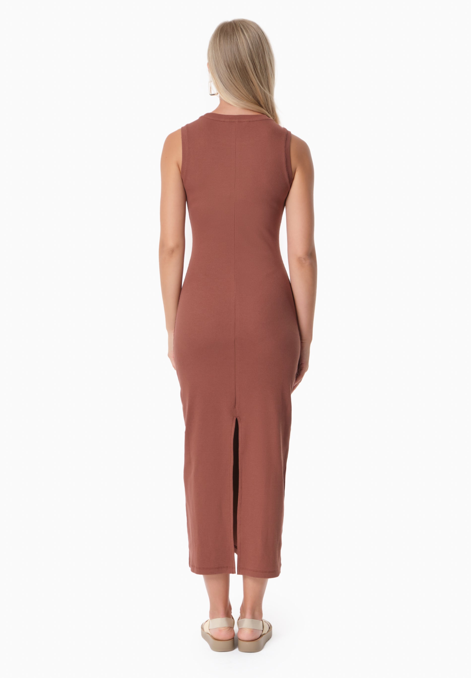 DURRU | Geripptes Kleid aus Bio-Baumwolle