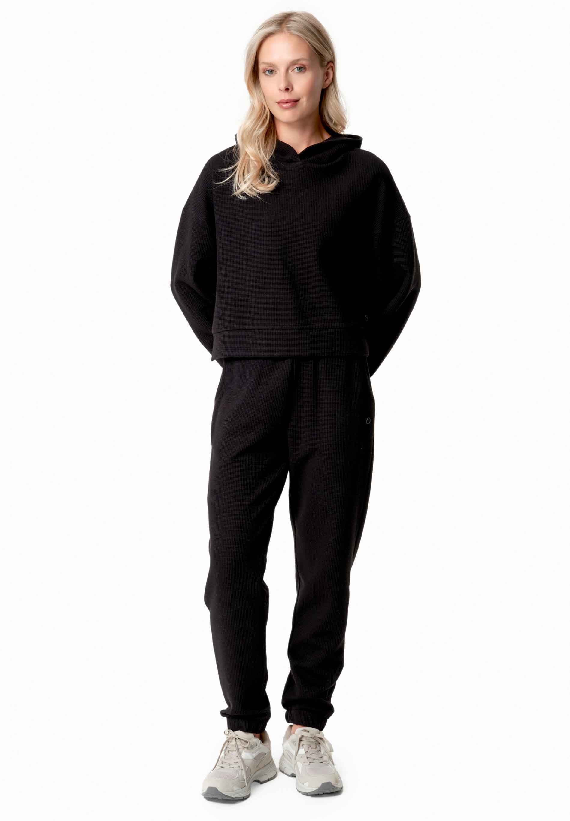HANNA | Waffel Hoodie aus Bio-Baumwolle und recyceltem Polyester