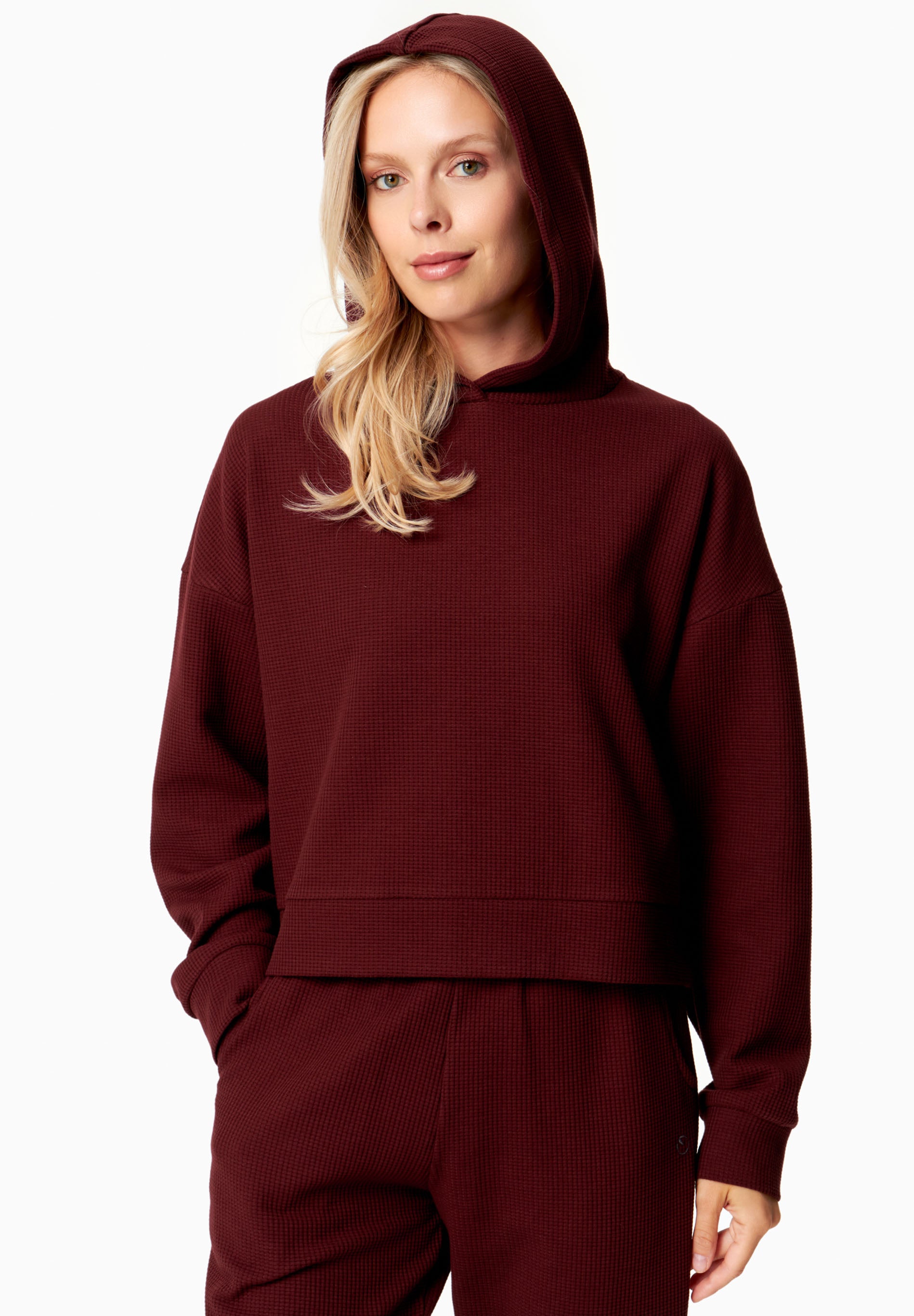 HANNA | Waffel Hoodie aus Bio-Baumwolle und recyceltem Polyester