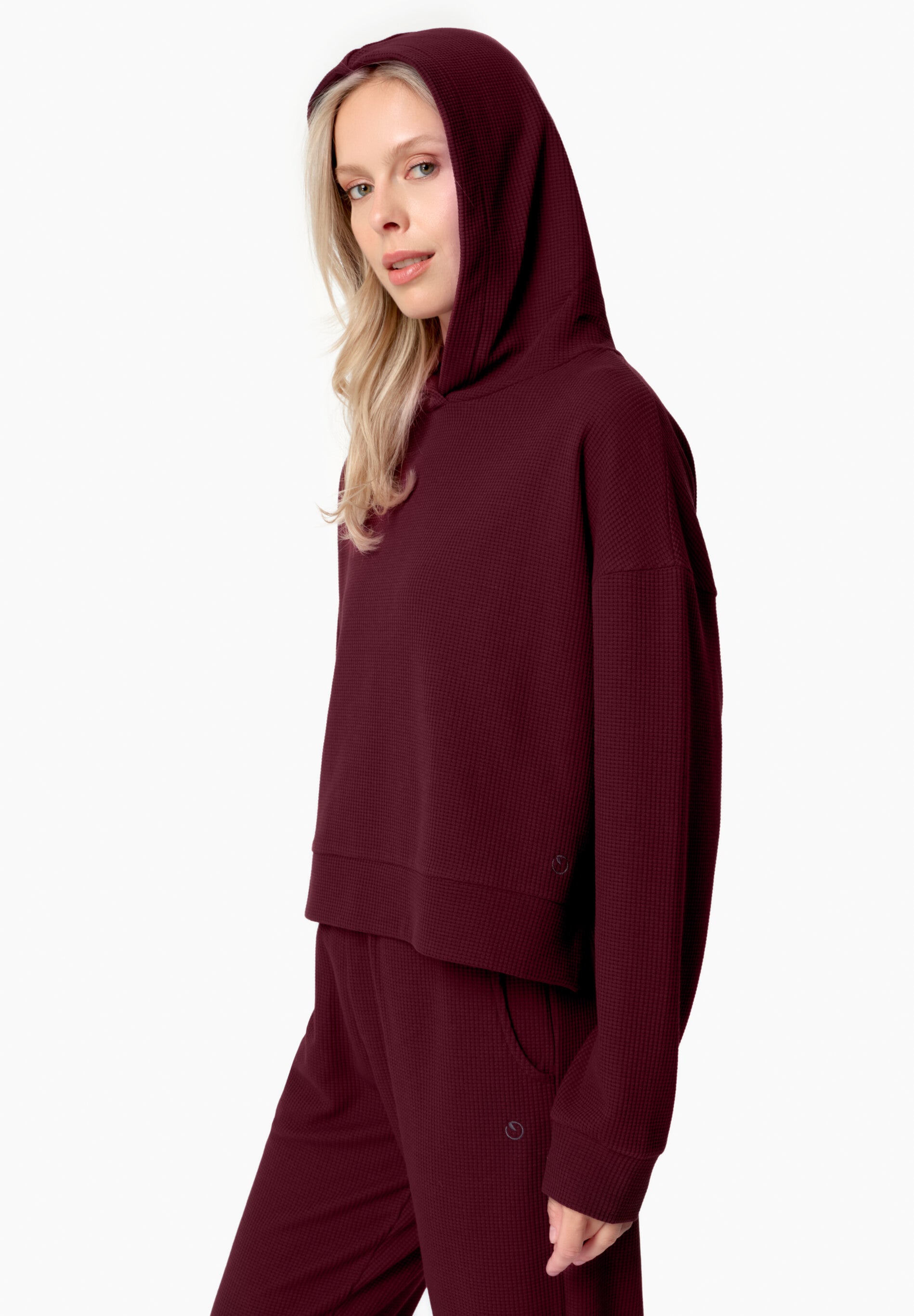 HANNA | Waffel Hoodie aus Bio-Baumwolle und recyceltem Polyester