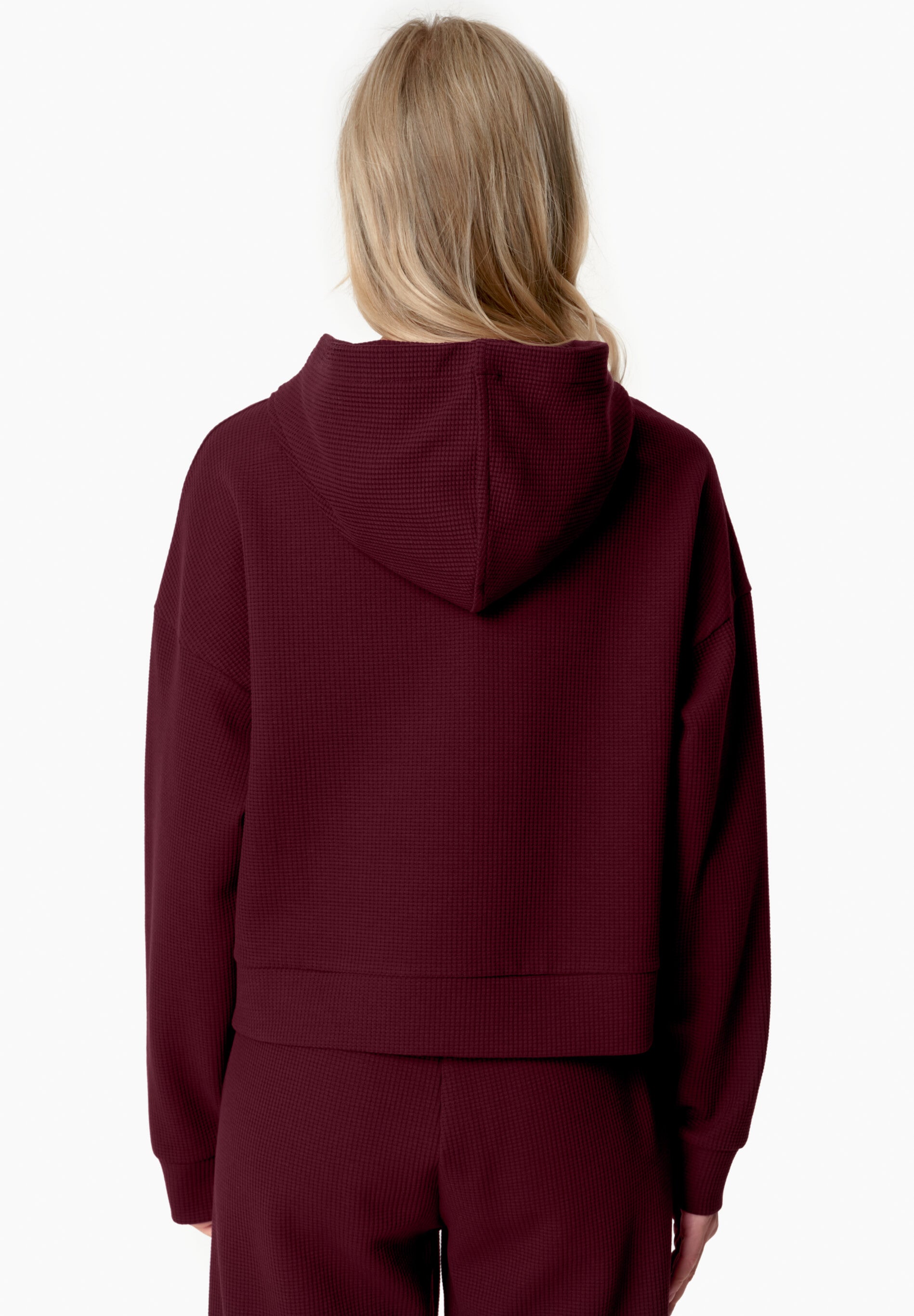 HANNA | Waffel Hoodie aus Bio-Baumwolle und recyceltem Polyester