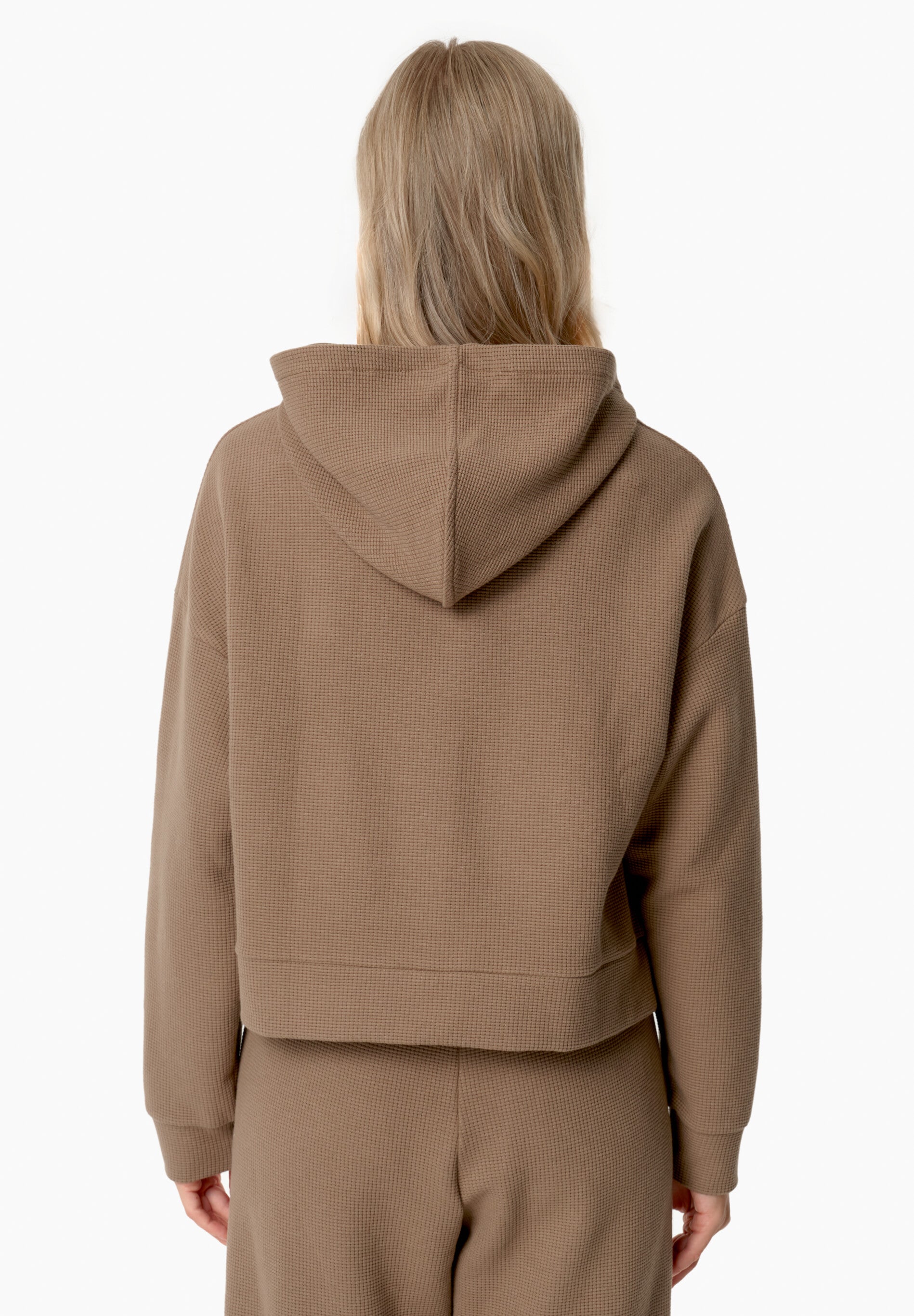 HANNA | Waffel Hoodie aus Bio-Baumwolle und recyceltem Polyester