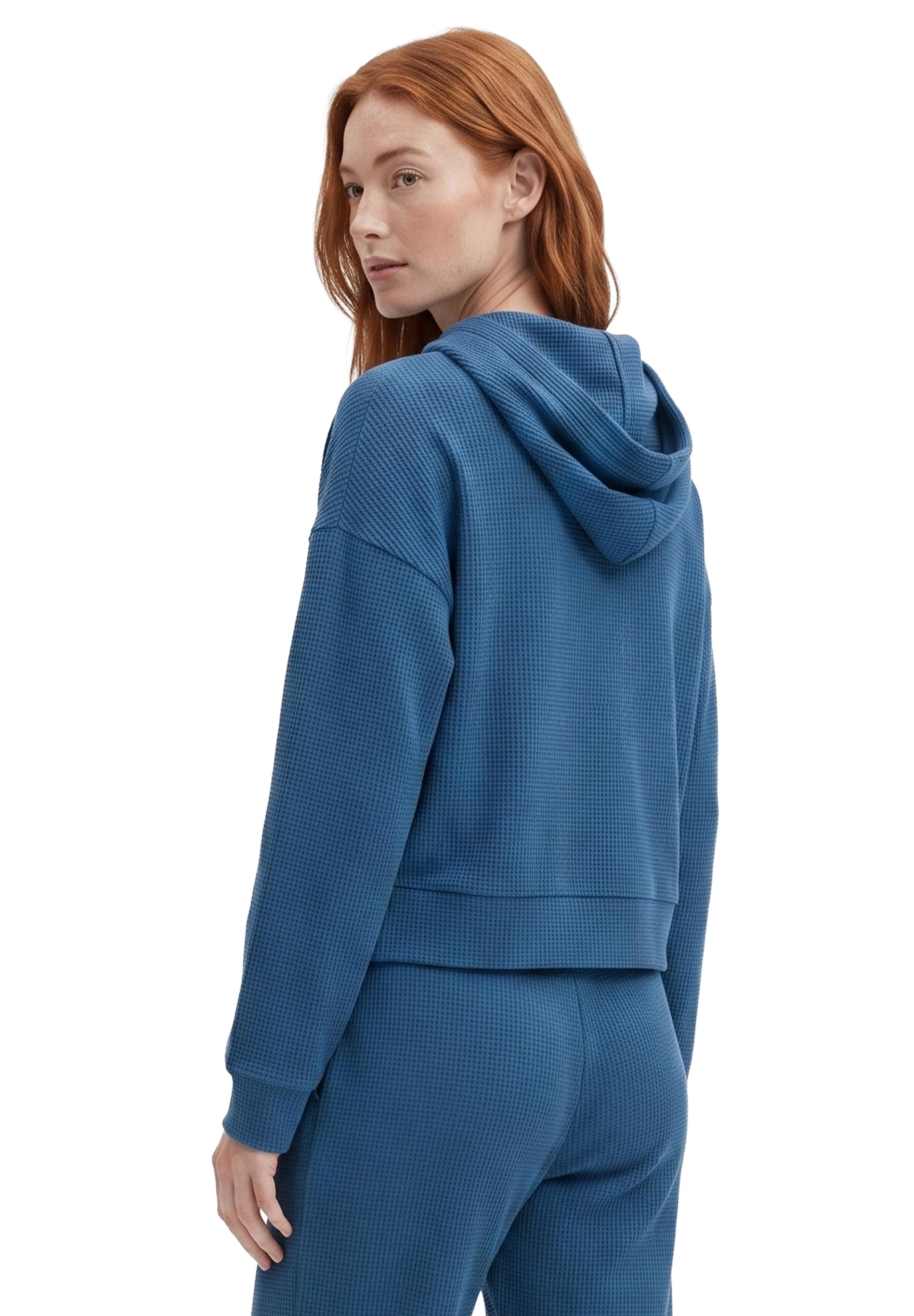 HANNA | Waffel Hoodie aus Bio-Baumwolle und recyceltem Polyester