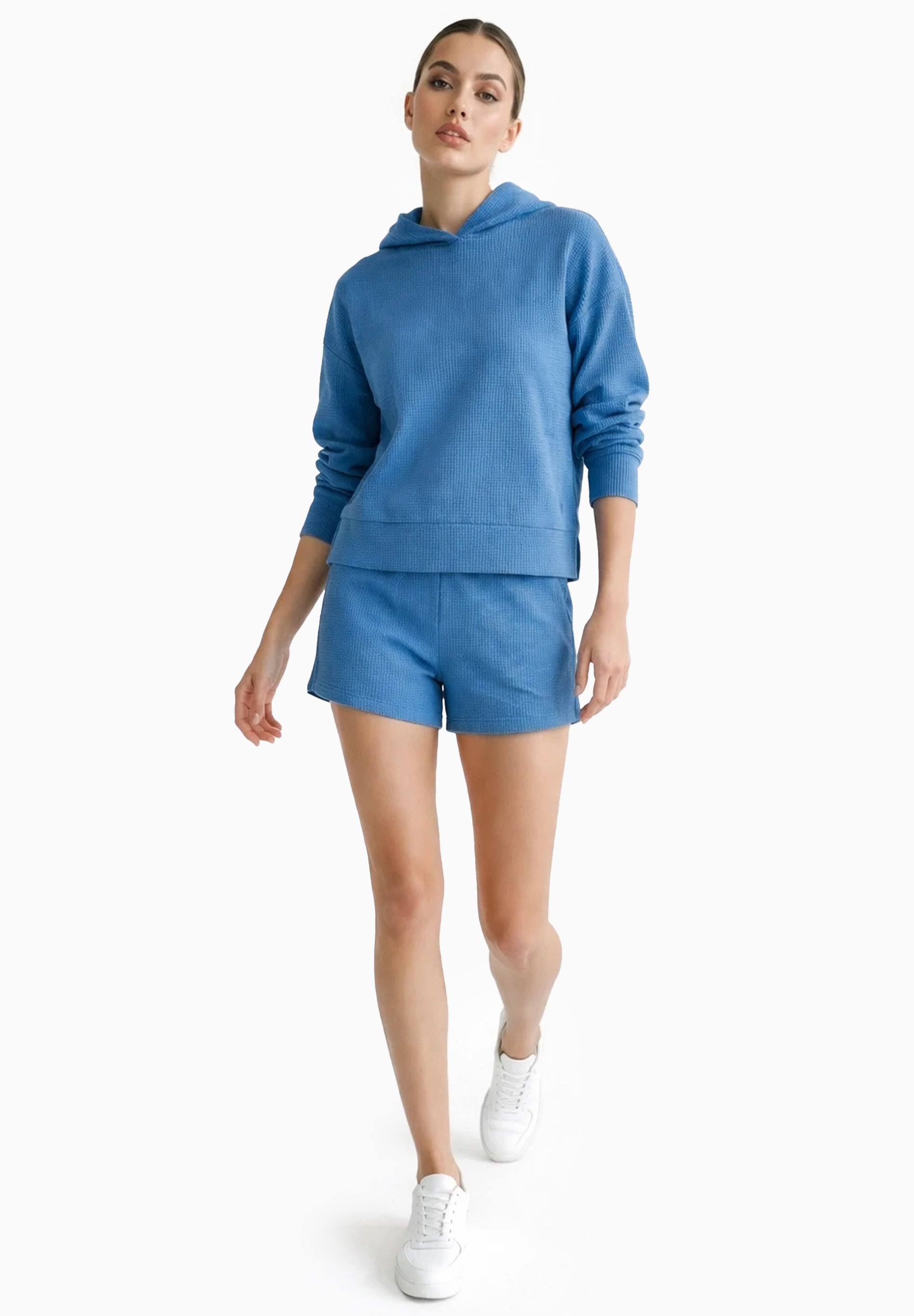 HANNA | Waffel Hoodie aus Bio-Baumwolle und recyceltem Polyester