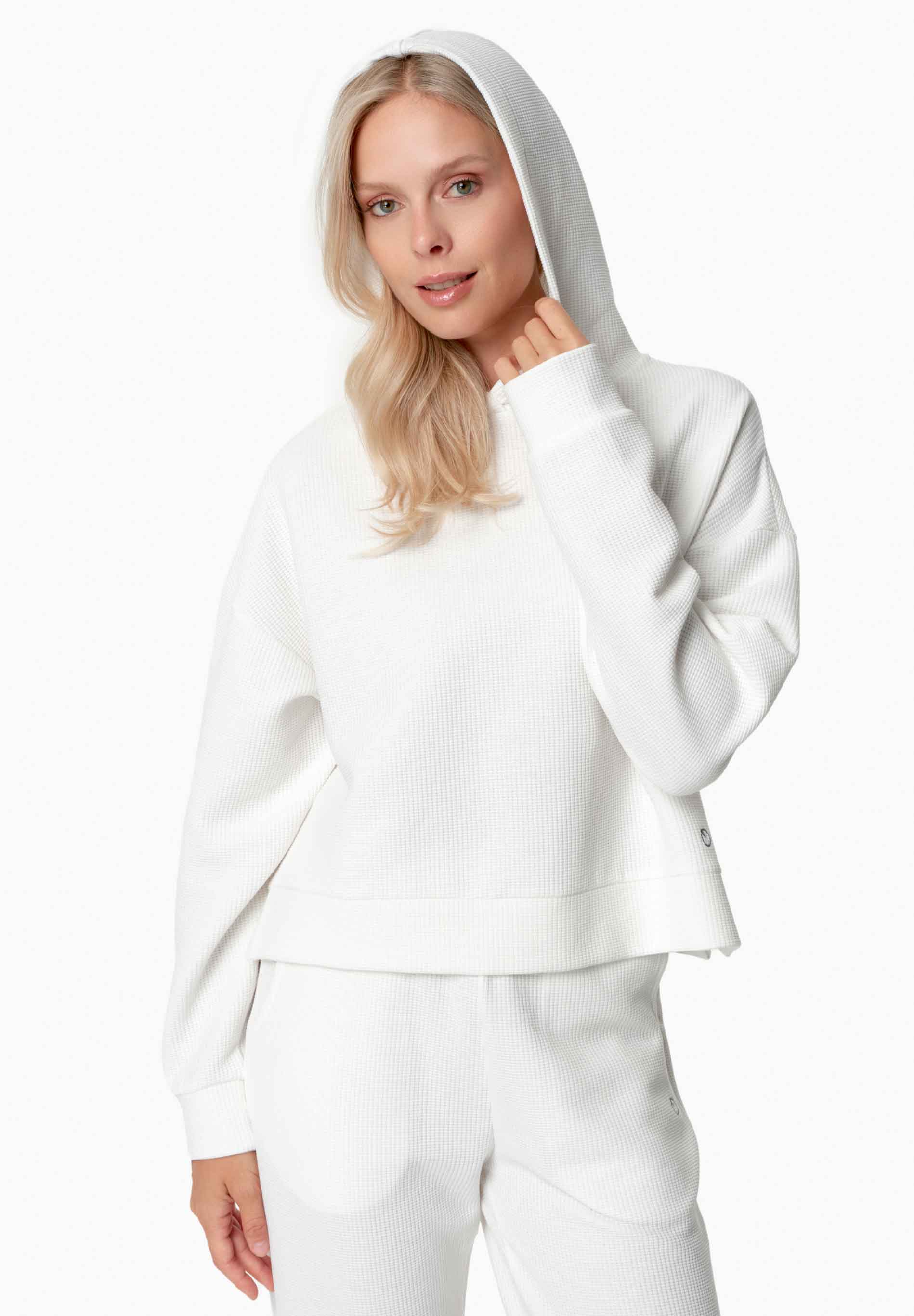 HANNA | Waffel Hoodie aus Bio-Baumwolle und recyceltem Polyester