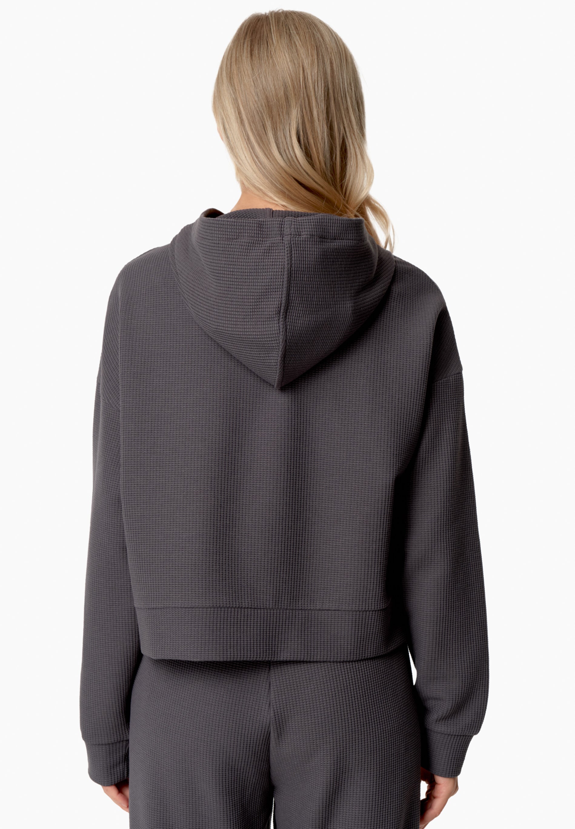 HANNA | Waffel Hoodie aus Bio-Baumwolle und recyceltem Polyester