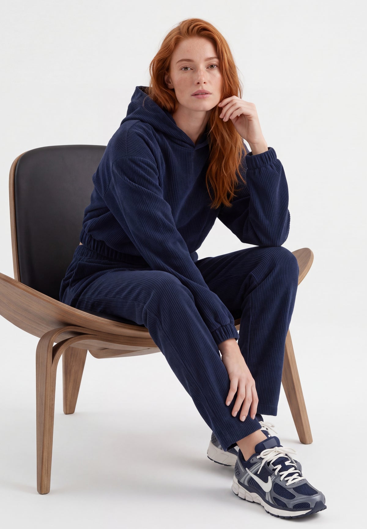 HARRIET | Cropped Organic Cotton Corduroy Hoodie