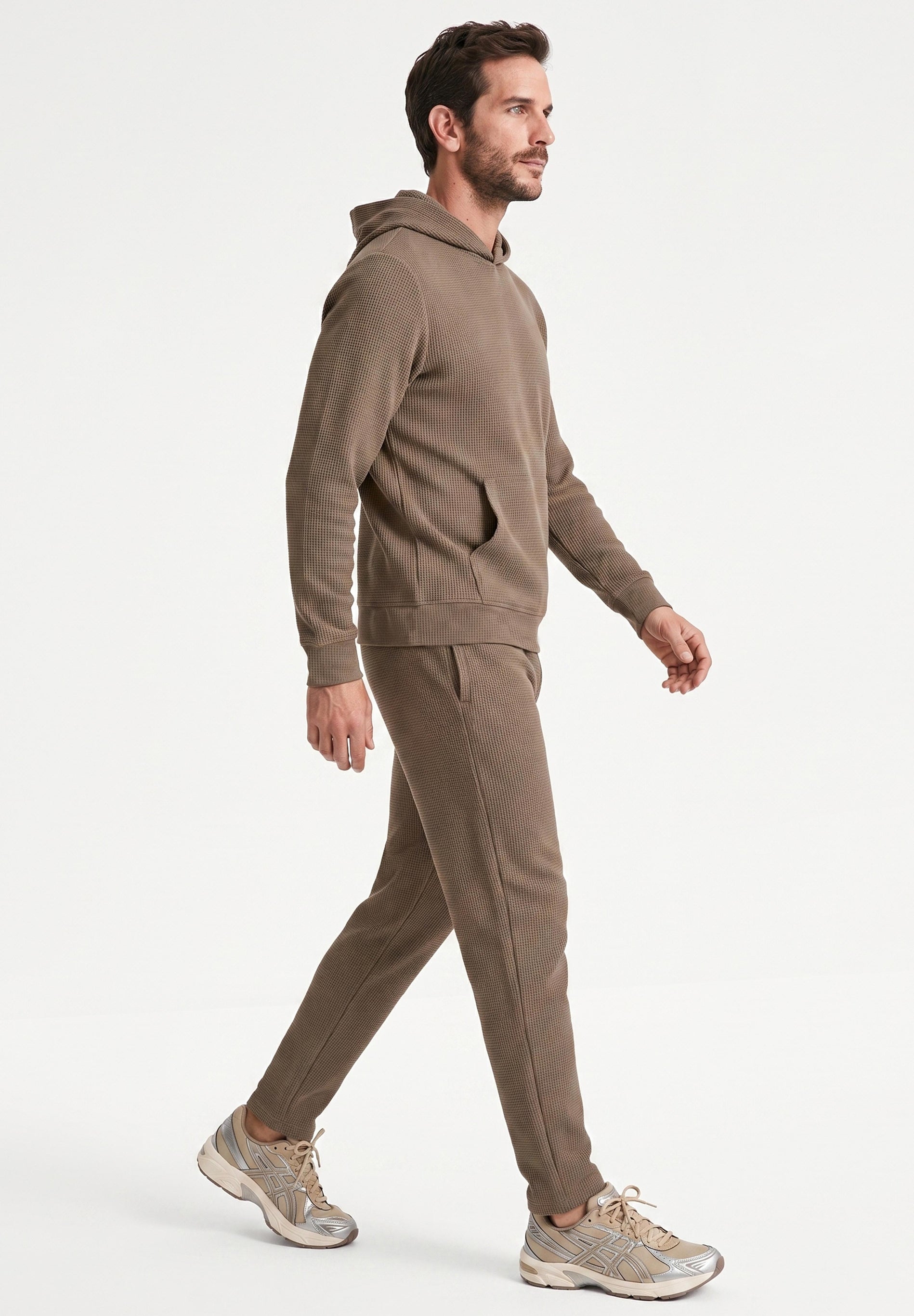 POZZAN | Waffel Jogginghose aus Bio-Baumwolle & recyceltem Polyester