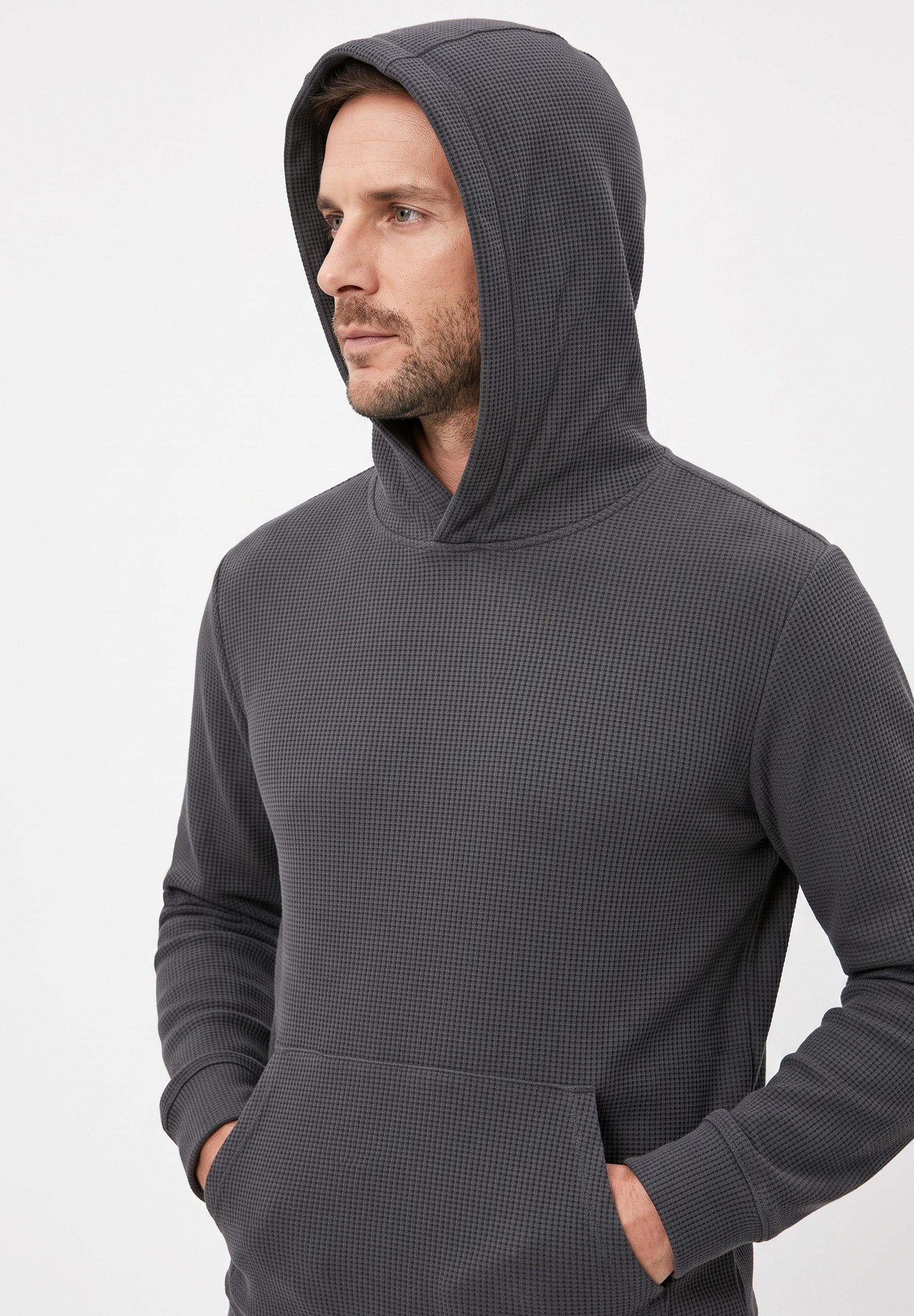 HECTORR | Waffel Hoodie aus Bio-Baumwolle & recyceltem Polyester