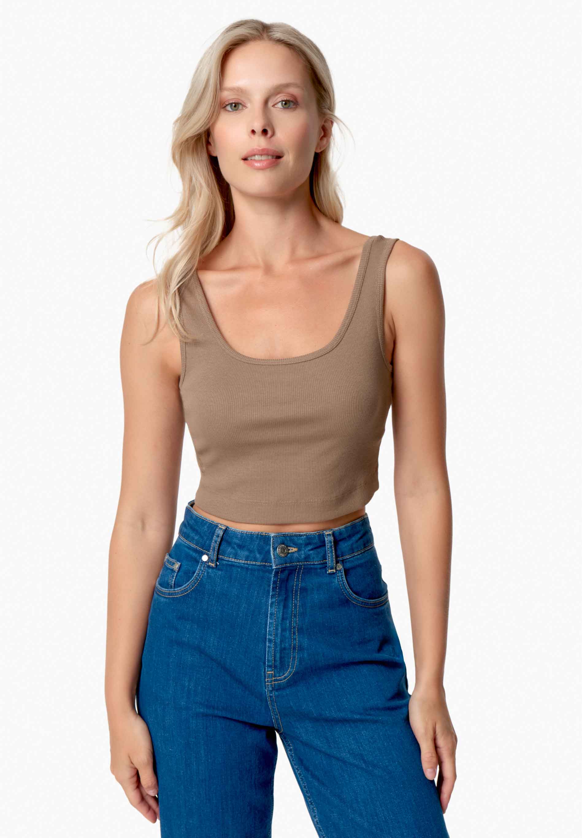 IRISS | Ripp-Crop-Top aus TENCEL™ Modal und Bio-Baumwolle