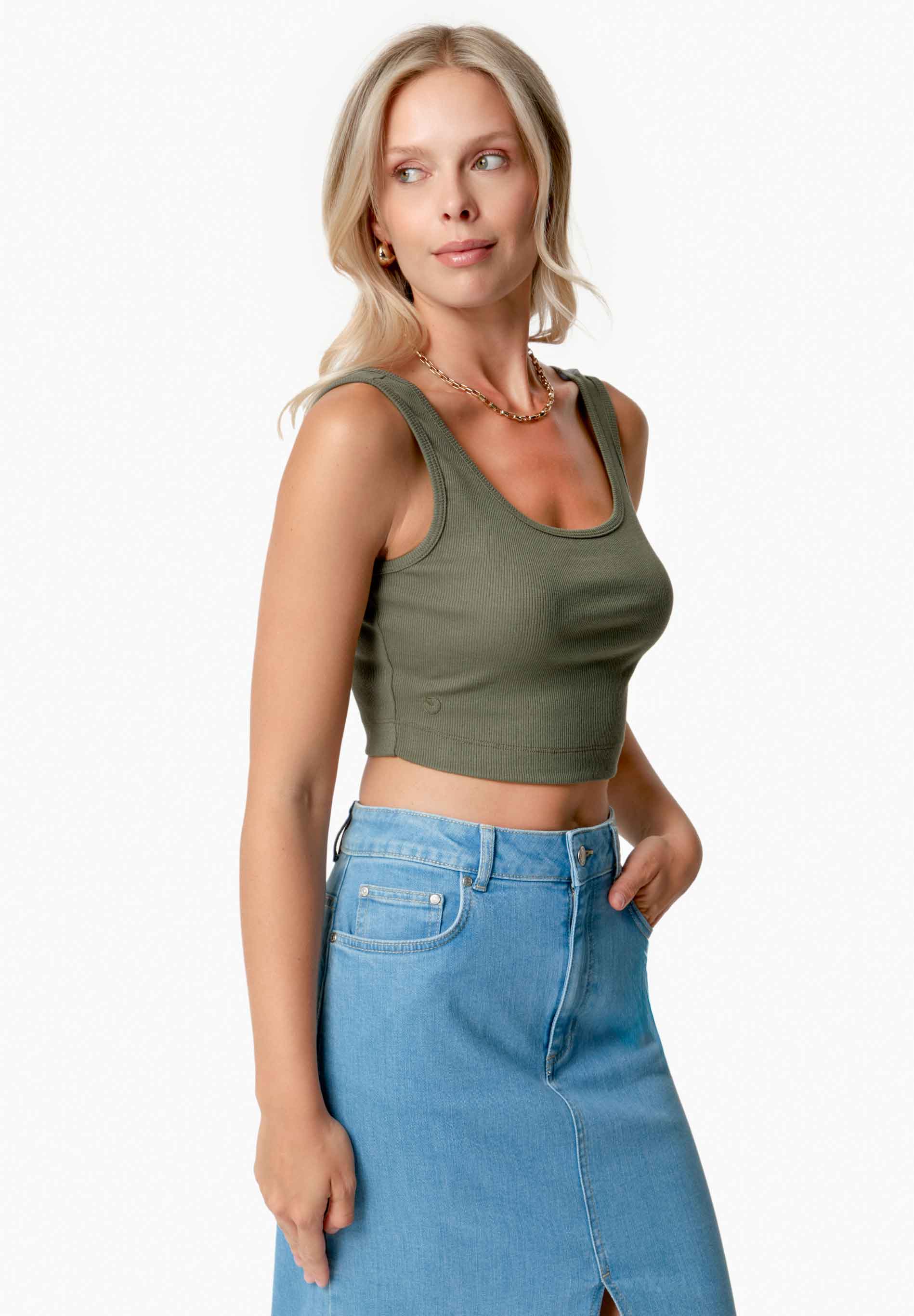 IRISS | Ripp-Crop-Top aus TENCEL™ Modal und Bio-Baumwolle