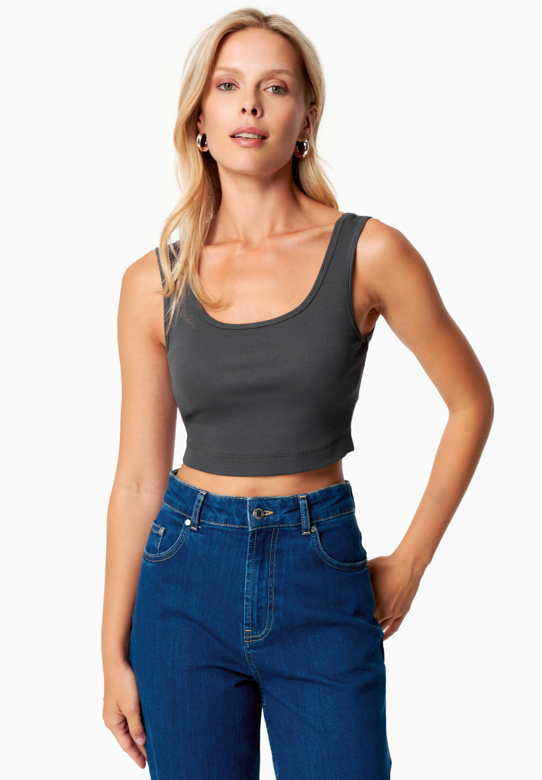 IRISS | Ripp-Crop-Top aus TENCEL™ Modal und Bio-Baumwolle