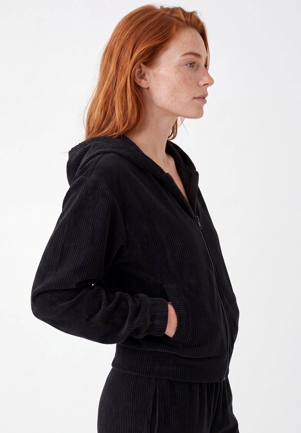 JAYYA | Cord-Sweatjacke aus Bio-Baumwolle