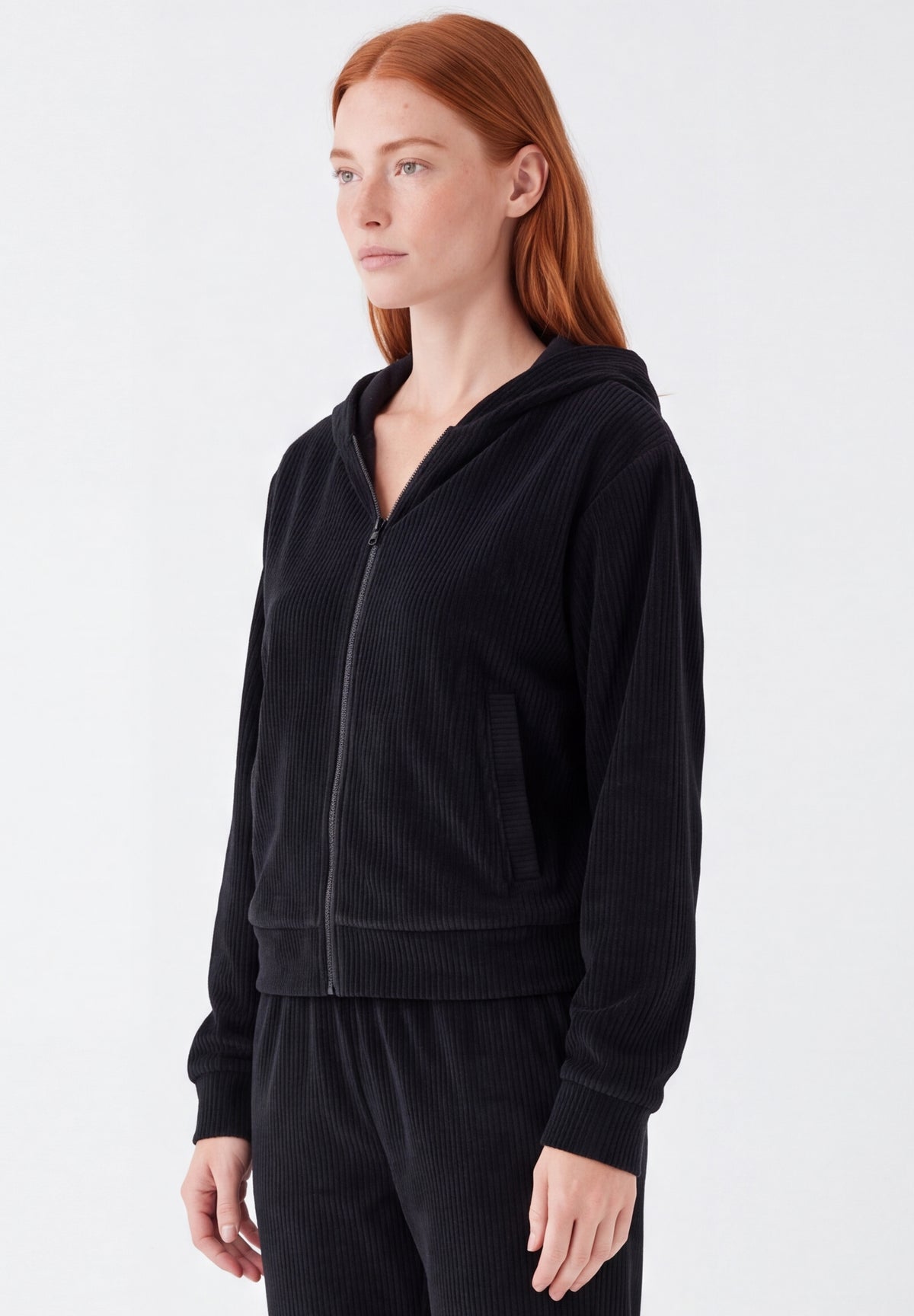 JAYYA | Cord-Sweatjacke aus Bio-Baumwolle