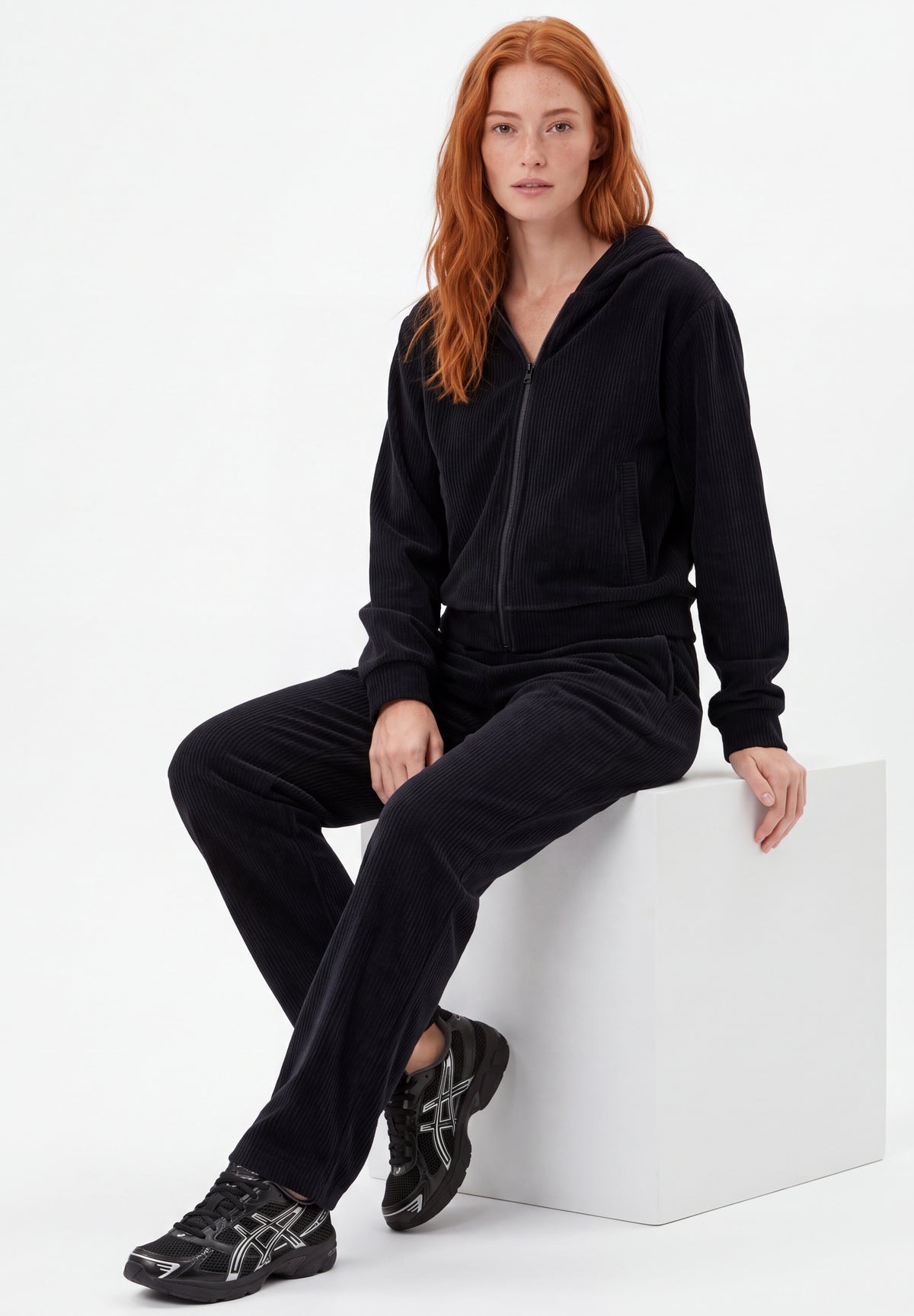 JAYYA | Cord-Sweatjacke aus Bio-Baumwolle