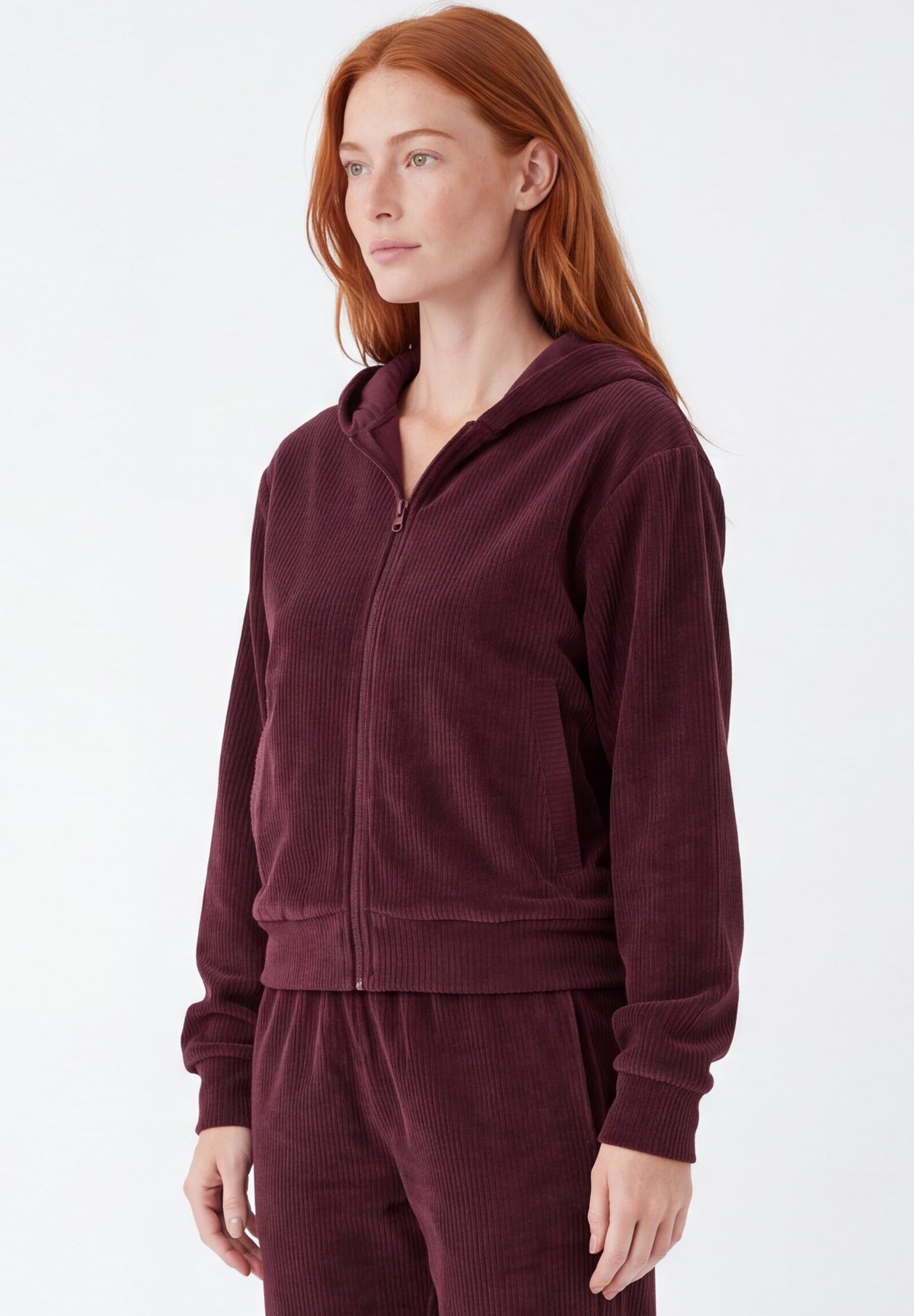 JAYYA | Cord-Sweatjacke aus Bio-Baumwolle