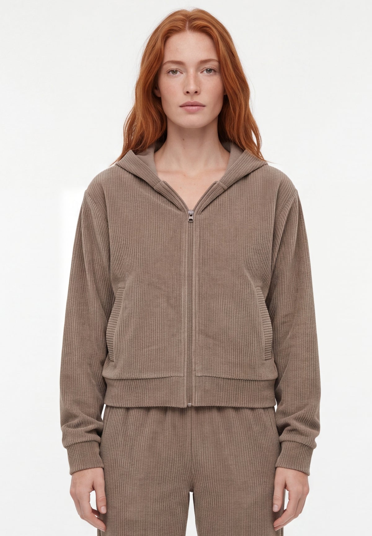 JAYYA | Cord-Sweatjacke aus Bio-Baumwolle