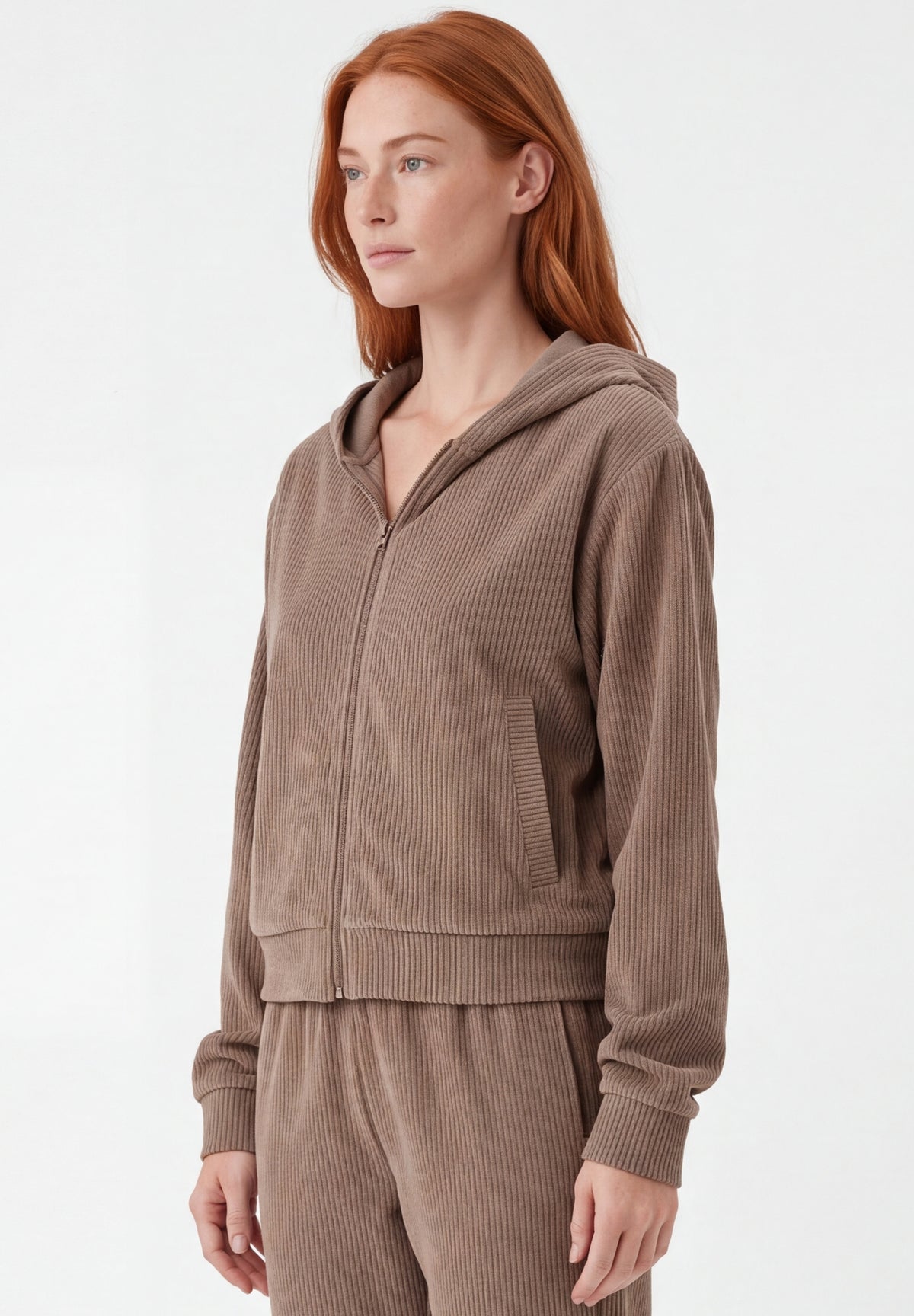 JAYYA | Cord-Sweatjacke aus Bio-Baumwolle