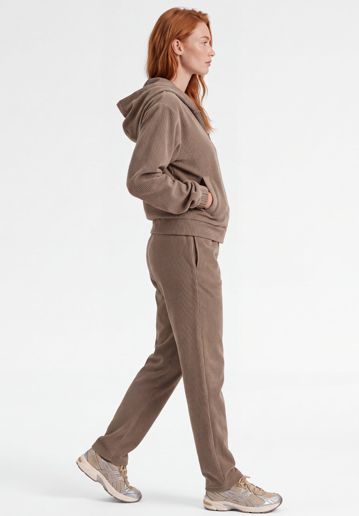 JAYYA | Cord-Sweatjacke aus Bio-Baumwolle