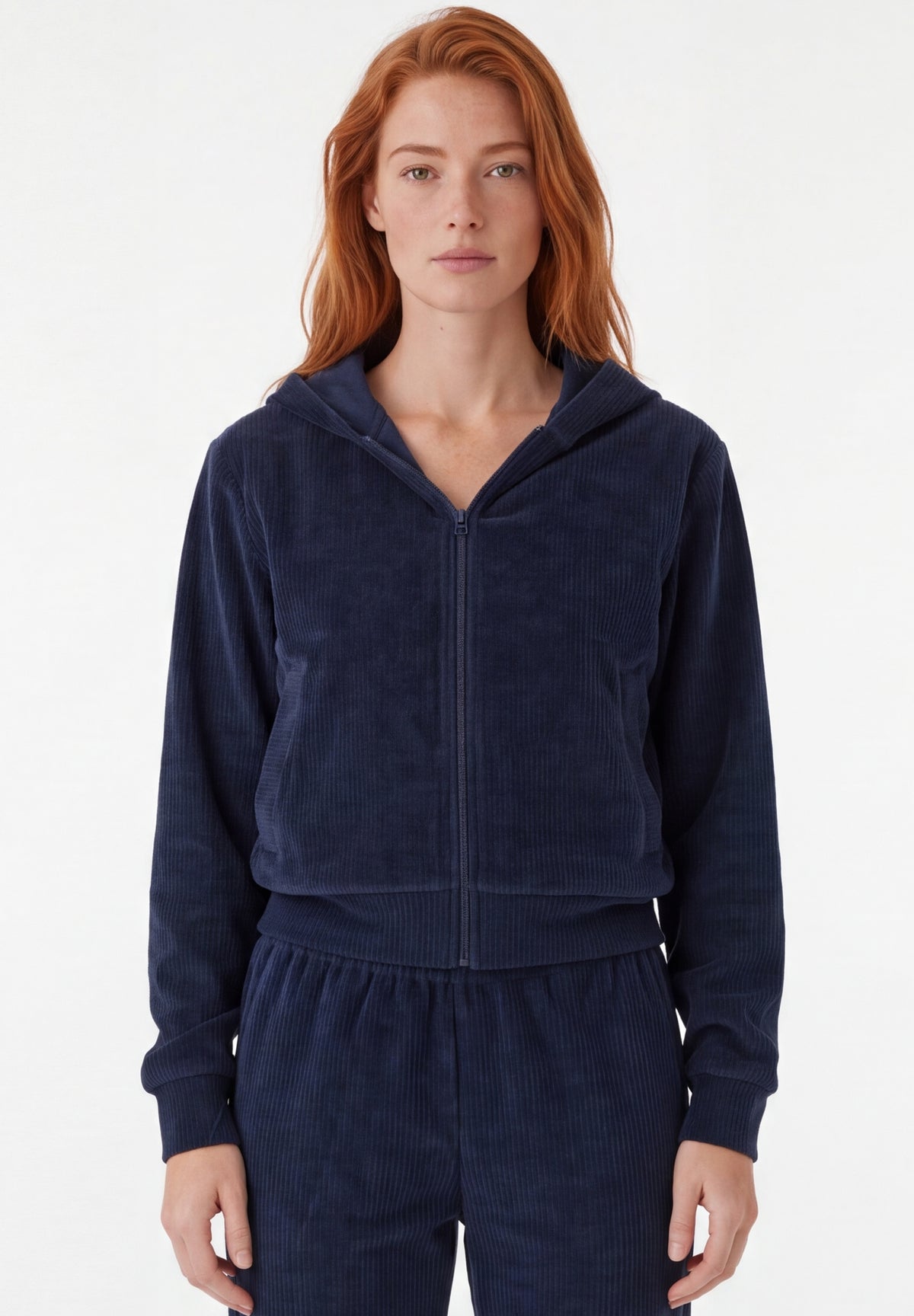 JAYYA | Cord-Sweatjacke aus Bio-Baumwolle