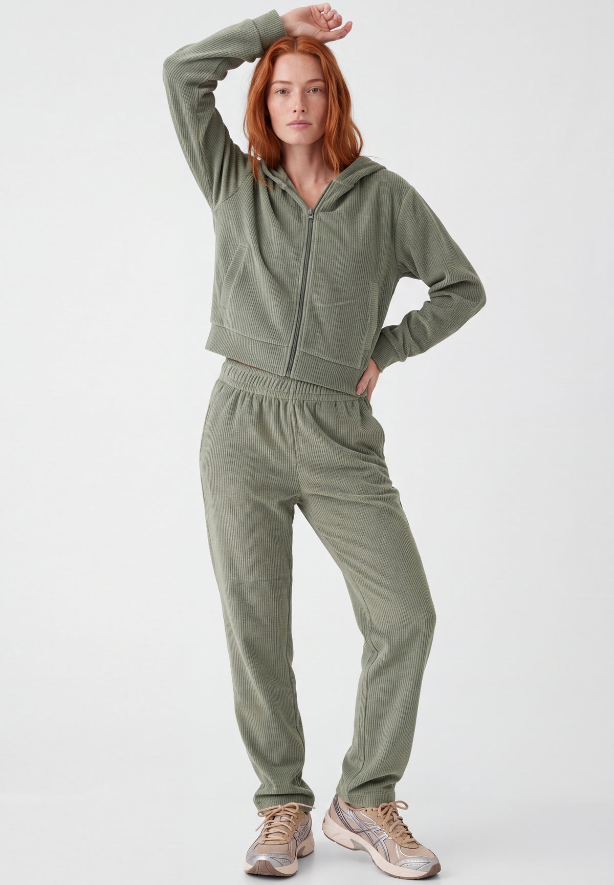 JAYYA | Cord-Sweatjacke aus Bio-Baumwolle