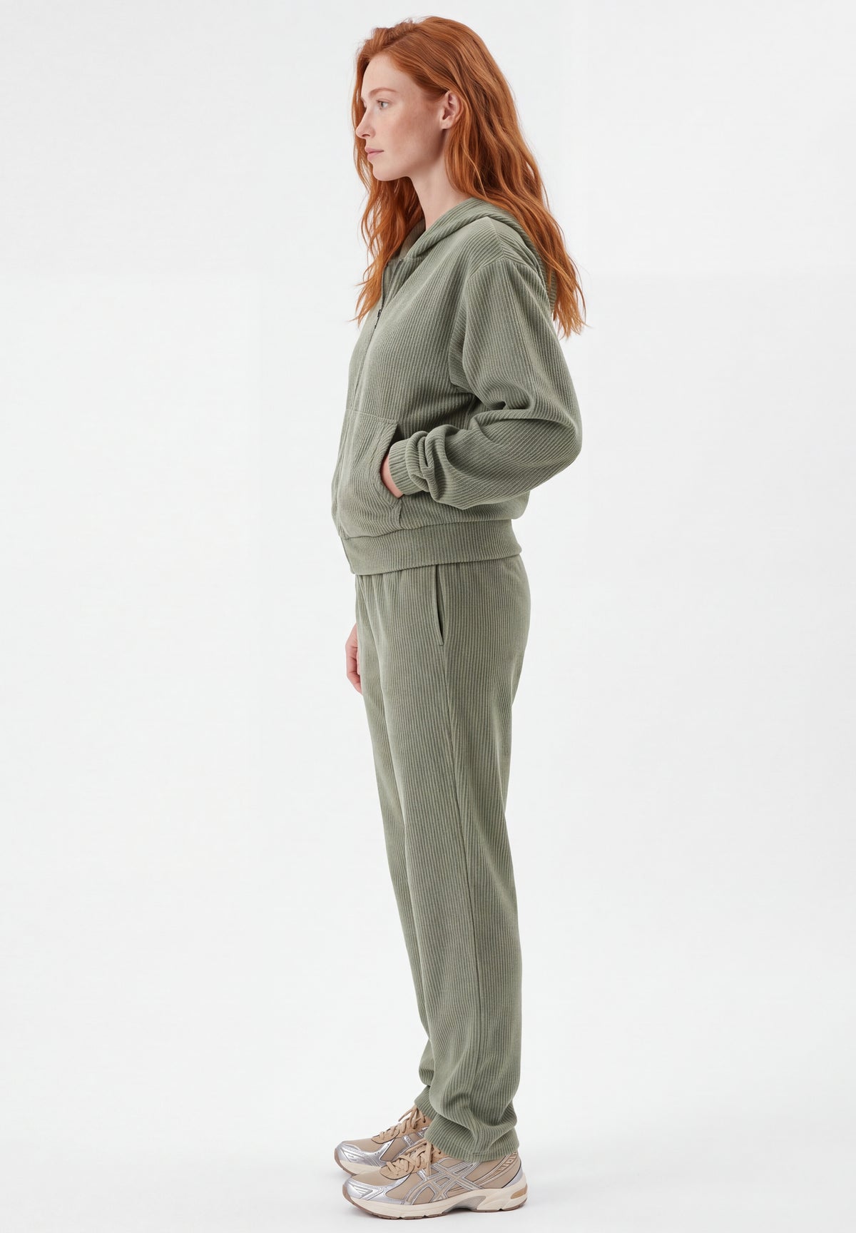 JAYYA | Cord-Sweatjacke aus Bio-Baumwolle