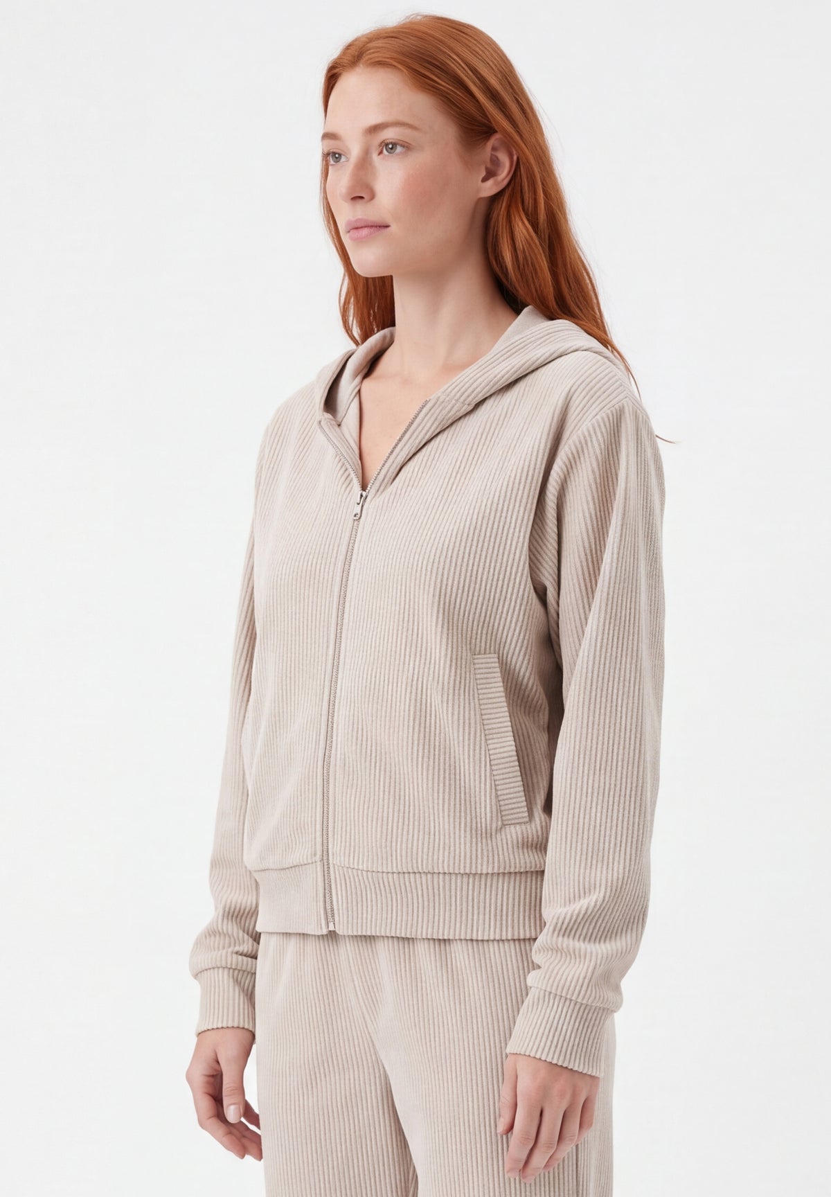 JAYYA | Cord-Sweatjacke aus Bio-Baumwolle