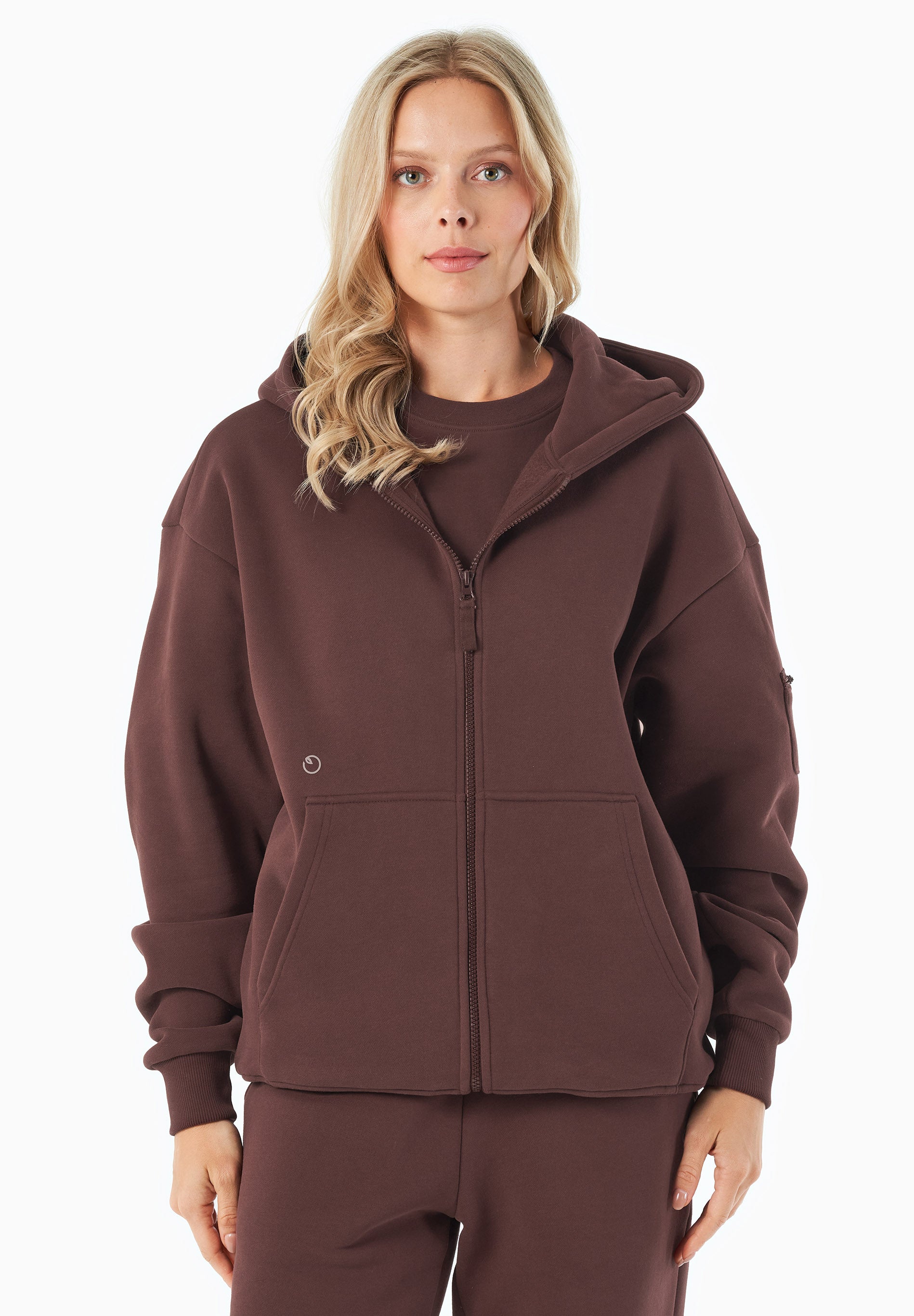 JENNA | Essentials Travel Unisex Full Zip-Hoodie aus Bio-Baumwolle und recyceltem Polyester