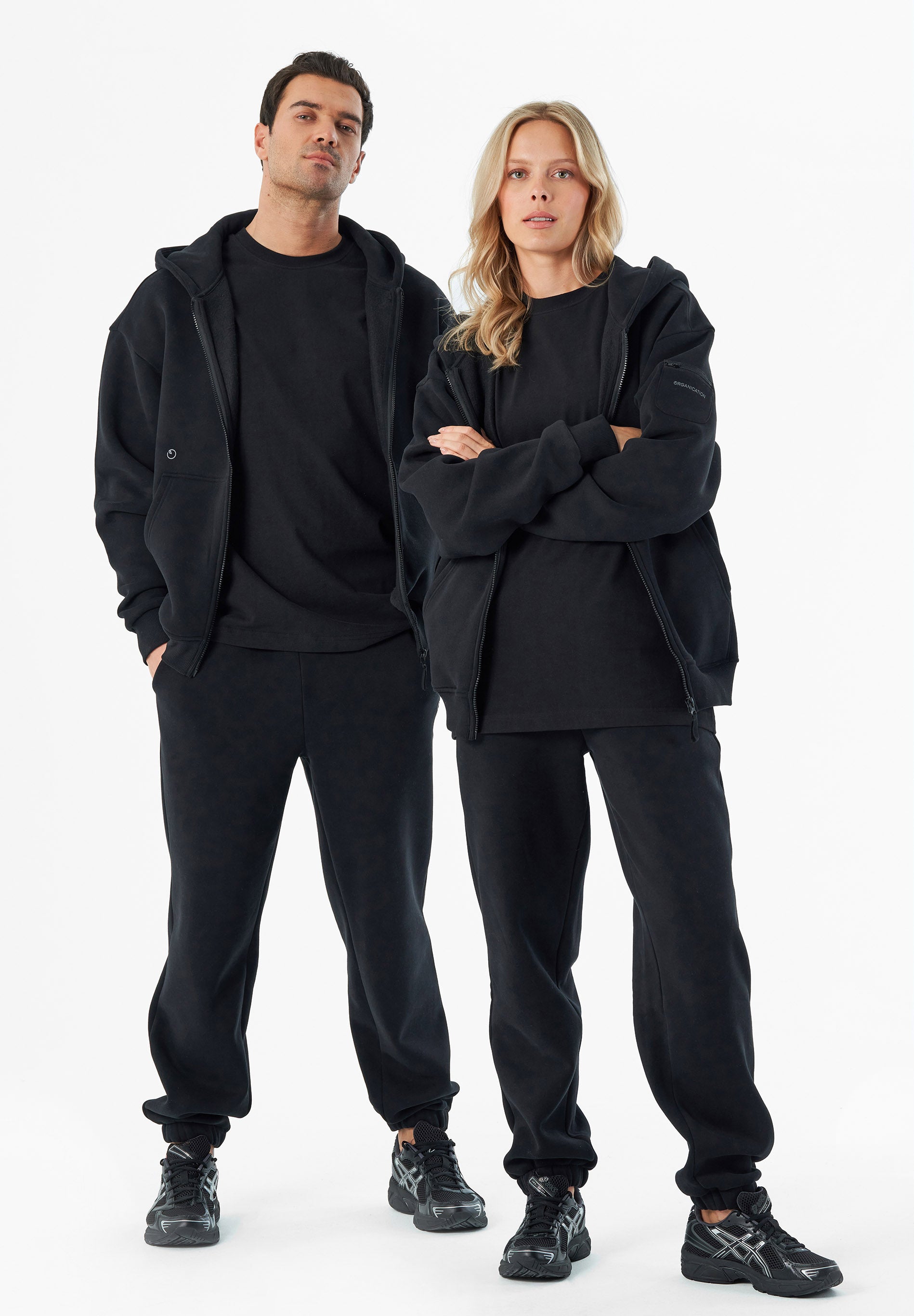 JENNA | Essentials Travel Unisex Full Zip-Hoodie aus Bio-Baumwolle und recyceltem Polyester