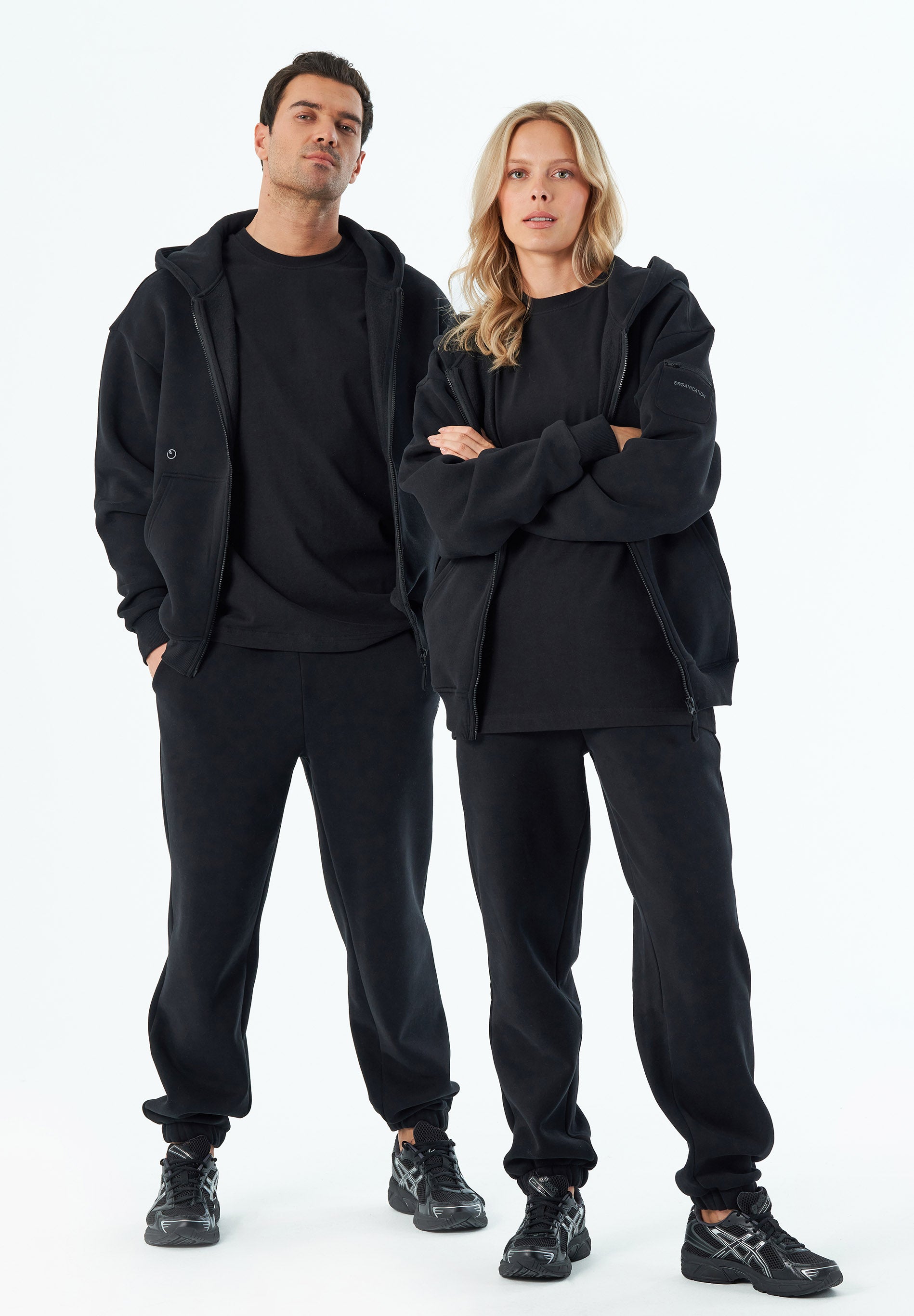 JENNA | Essentials Travel Unisex Full Zip-Hoodie aus Bio-Baumwolle und recyceltem Polyester