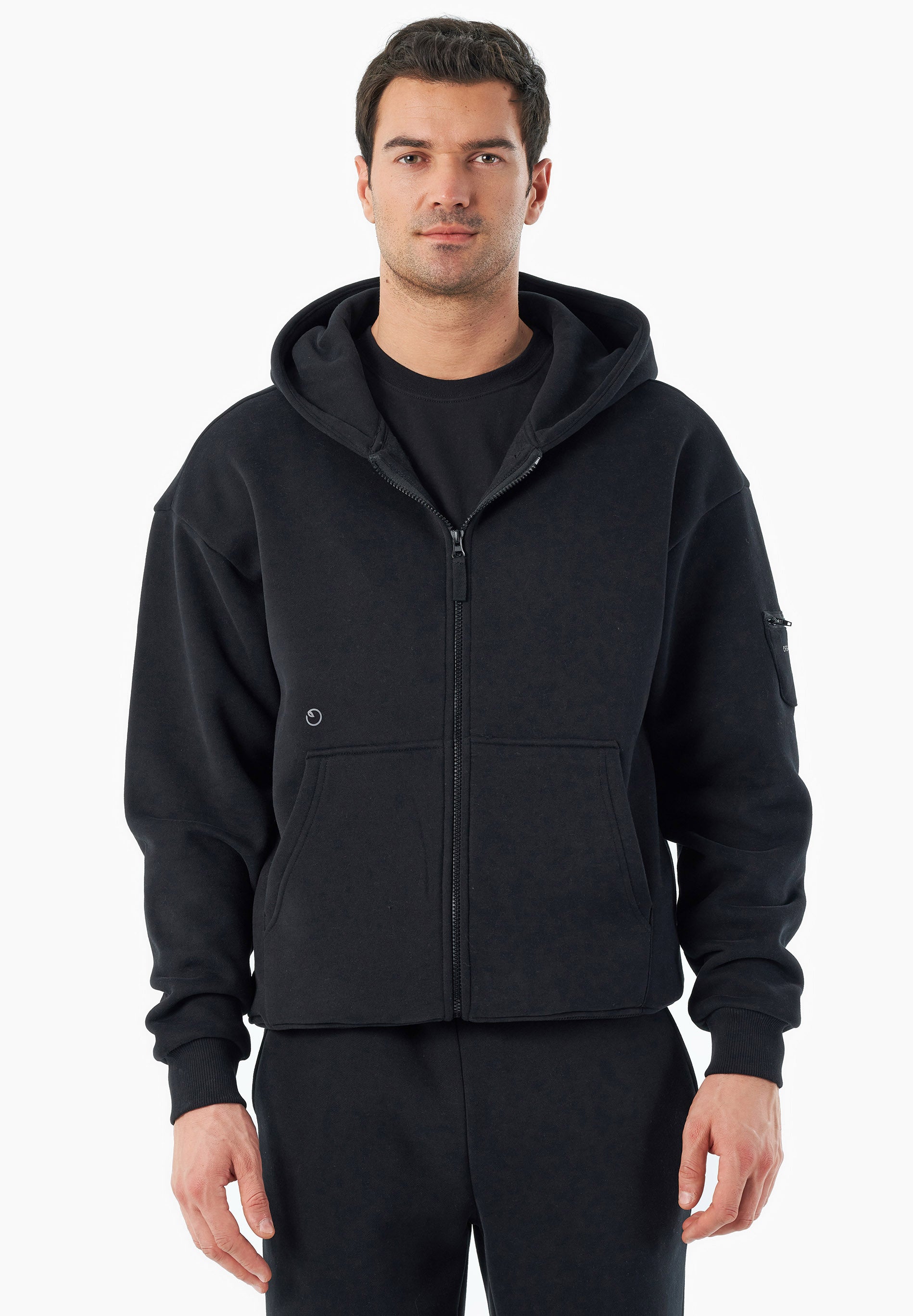 JENNA | Essentials Travel Unisex Full Zip-Hoodie aus Bio-Baumwolle und recyceltem Polyester
