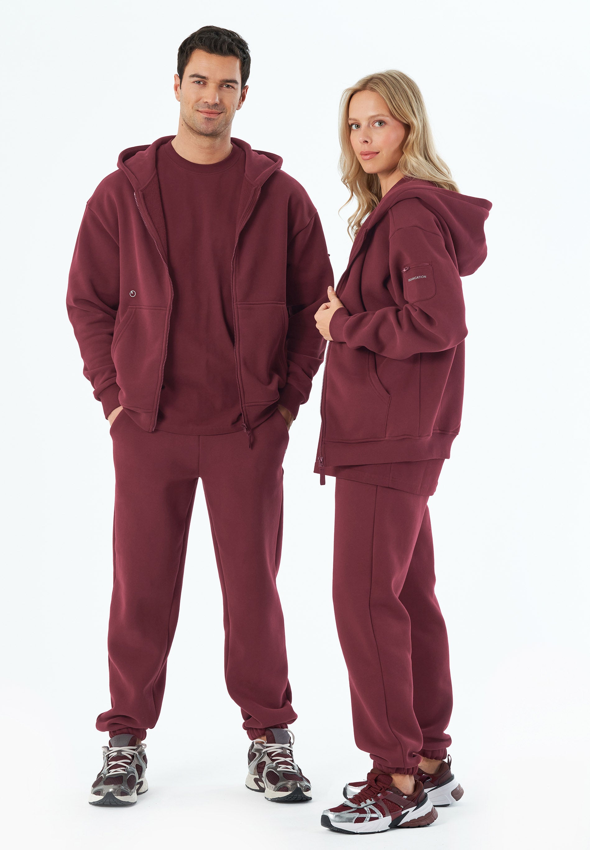 JENNA | Essentials Travel Unisex Full Zip-Hoodie aus Bio-Baumwolle und recyceltem Polyester
