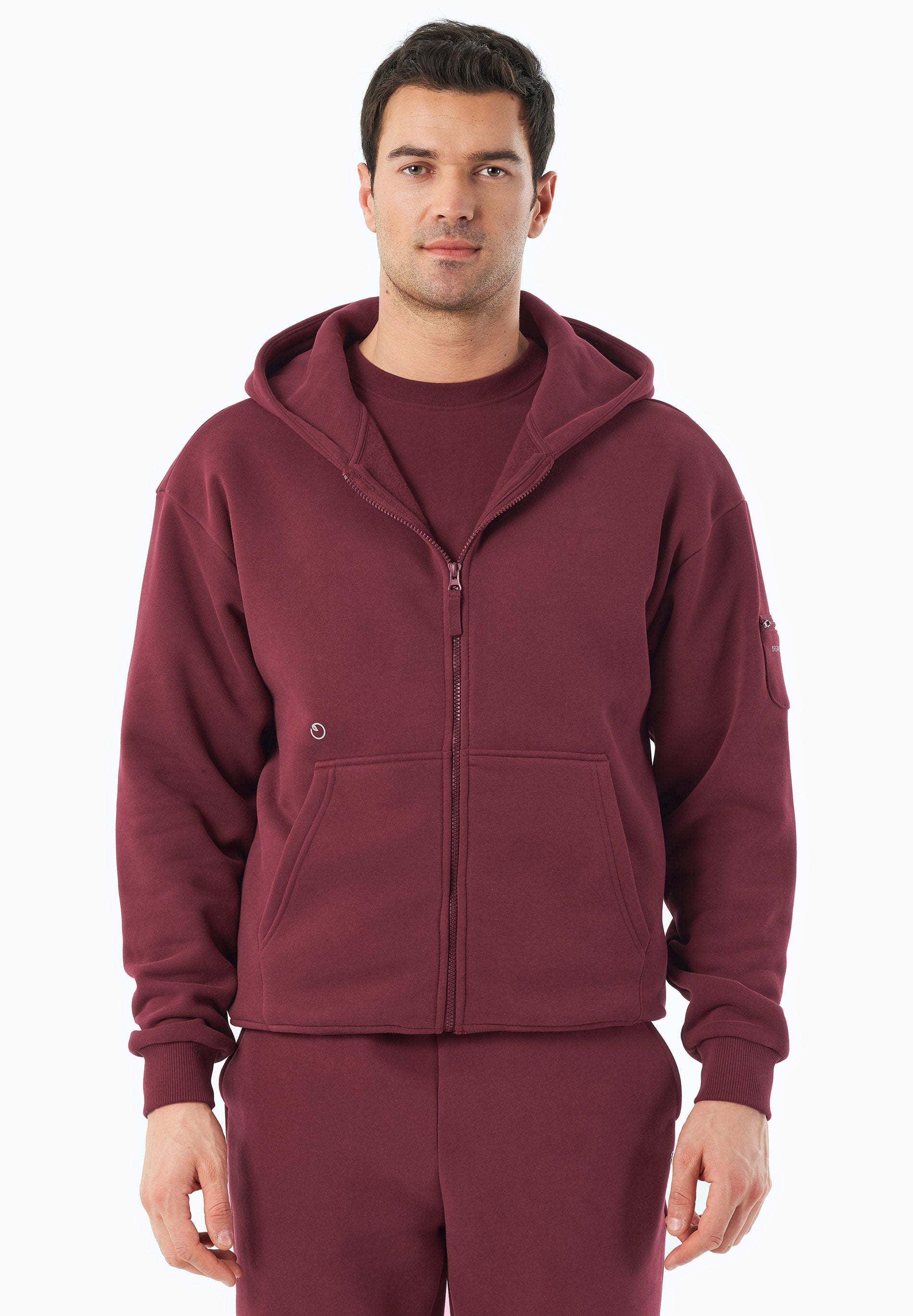 JENNA | Essentials Travel Unisex Full Zip-Hoodie aus Bio-Baumwolle und recyceltem Polyester