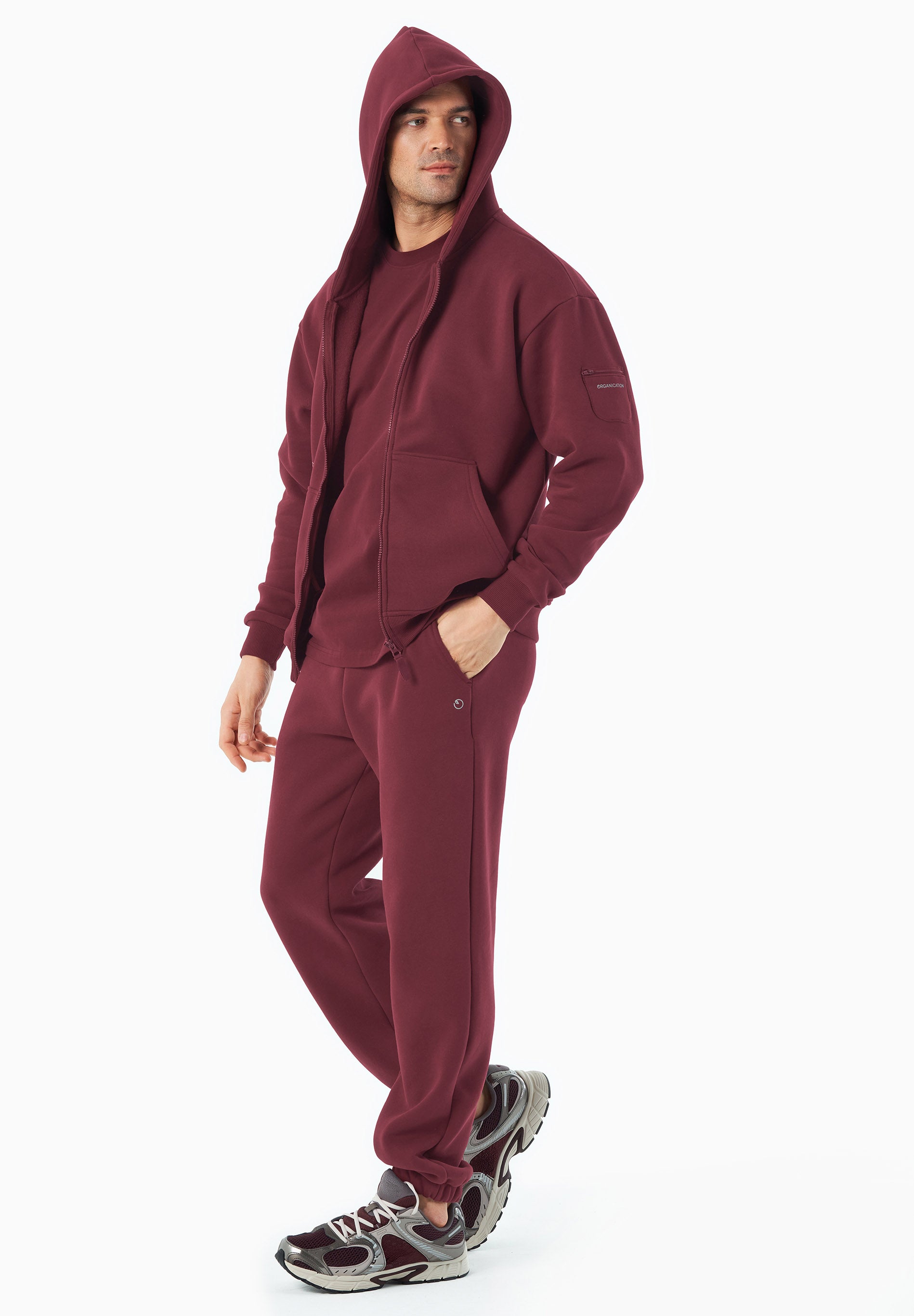 JENNA | Essentials Travel Unisex Full Zip-Hoodie aus Bio-Baumwolle und recyceltem Polyester