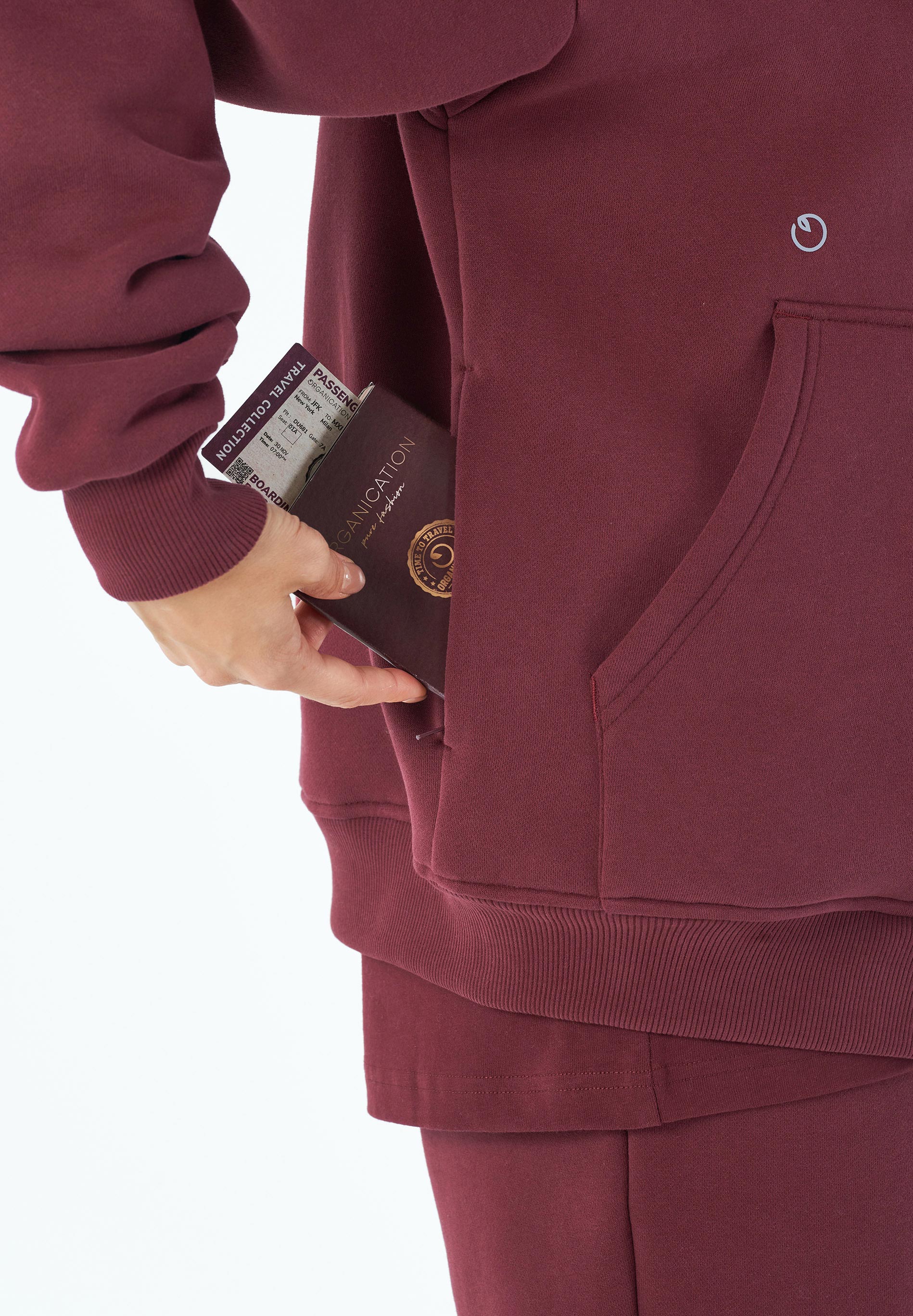 JENNA | Essentials Travel Unisex Full Zip-Hoodie aus Bio-Baumwolle und recyceltem Polyester