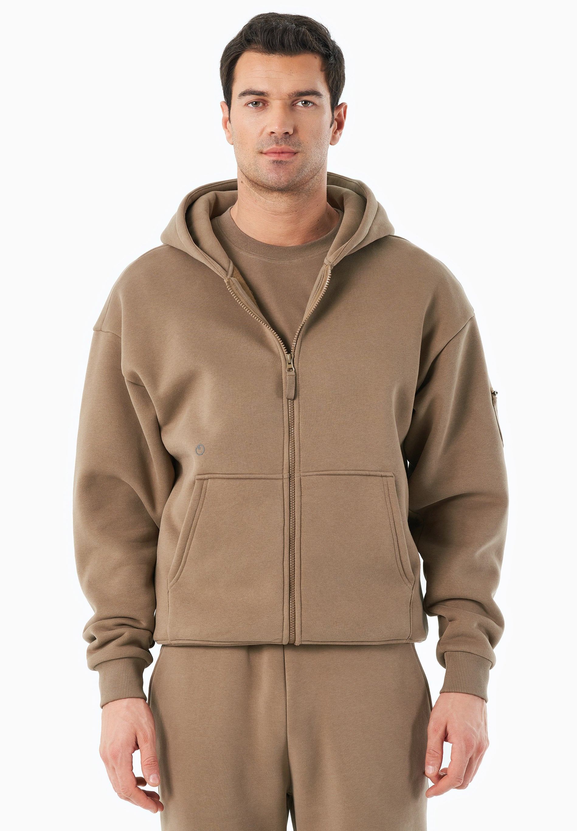 JENNA | Essentials Travel Unisex Full Zip-Hoodie aus Bio-Baumwolle und recyceltem Polyester