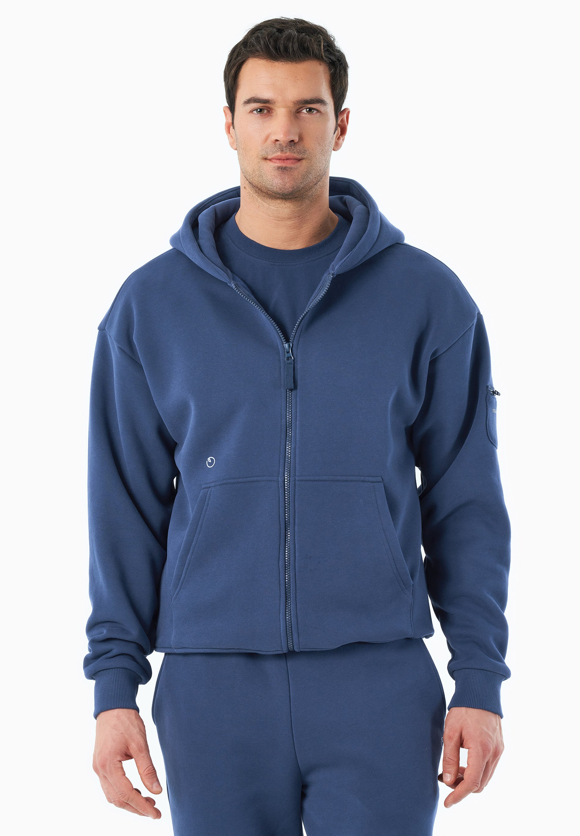 JENNA | Essentials Travel Unisex Full Zip-Hoodie aus Bio-Baumwolle und recyceltem Polyester