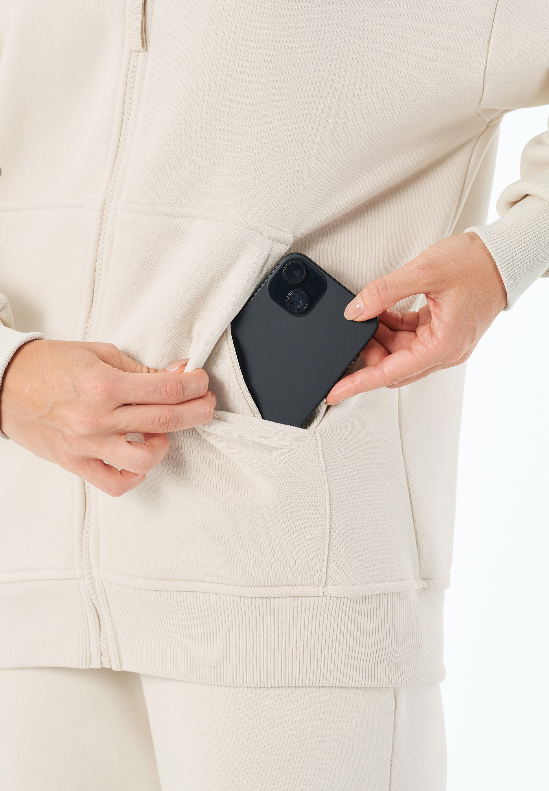 JENNA | Essentials Travel Unisex Full Zip-Hoodie aus Bio-Baumwolle und recyceltem Polyester