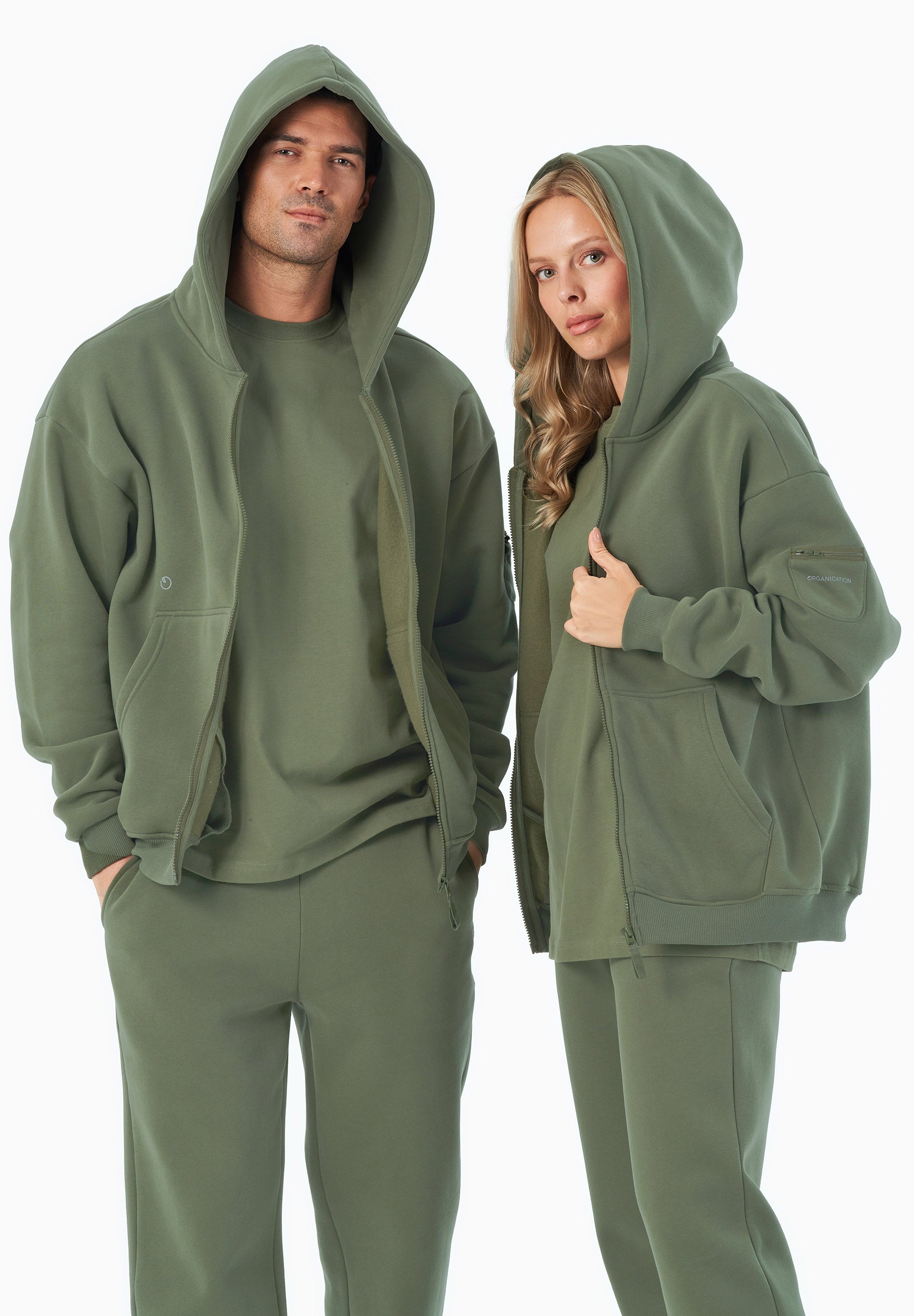 JENNA | Essentials Travel Unisex Full Zip-Hoodie aus Bio-Baumwolle und recyceltem Polyester