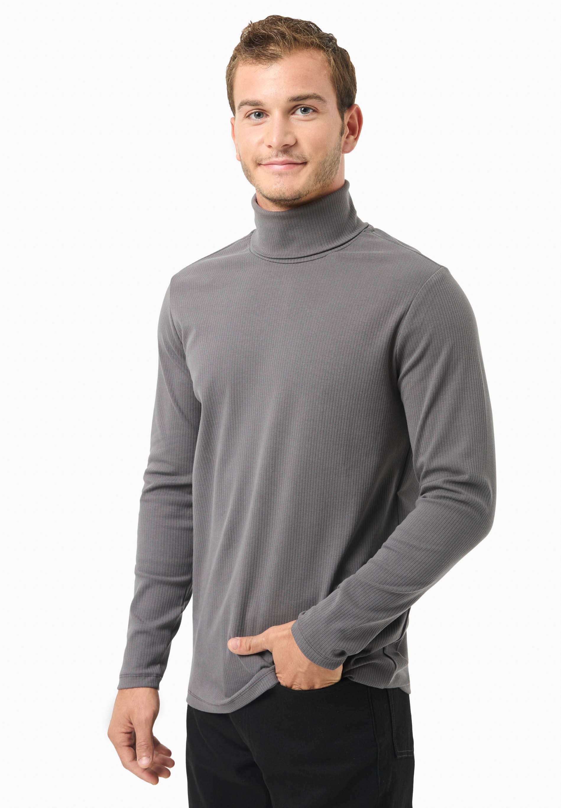 Rollkragenshirt aus Bio-Baumwolle